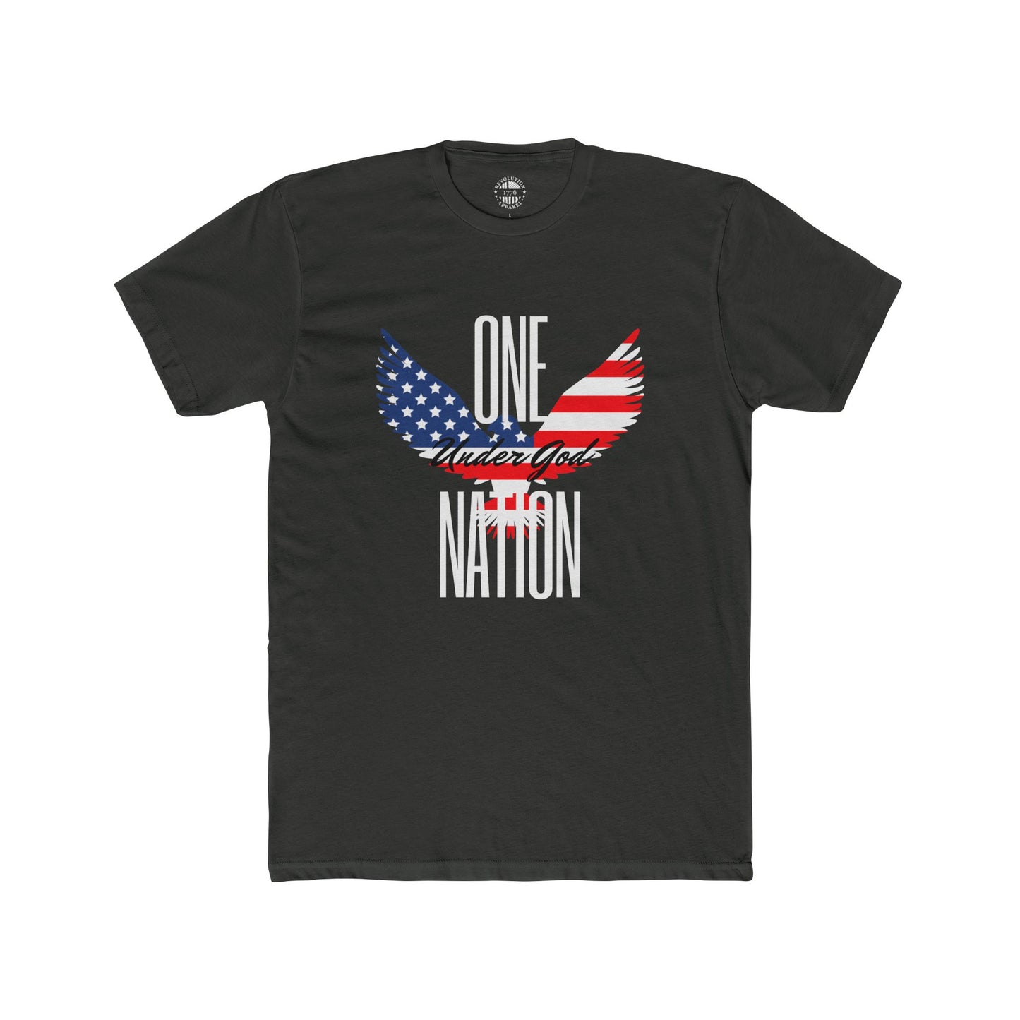 One Nation-Eagle, Cotton Crew Tee
