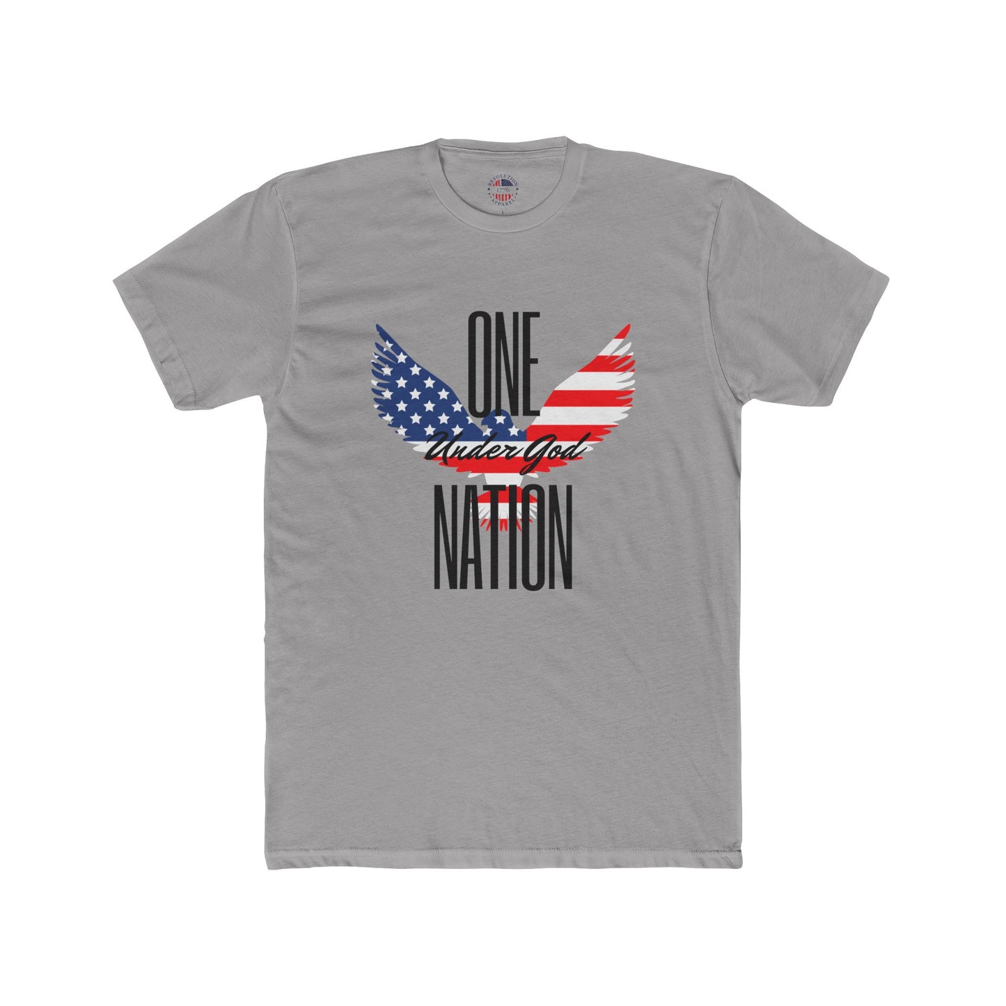 One Nation-Eagle, Cotton Crew Tee