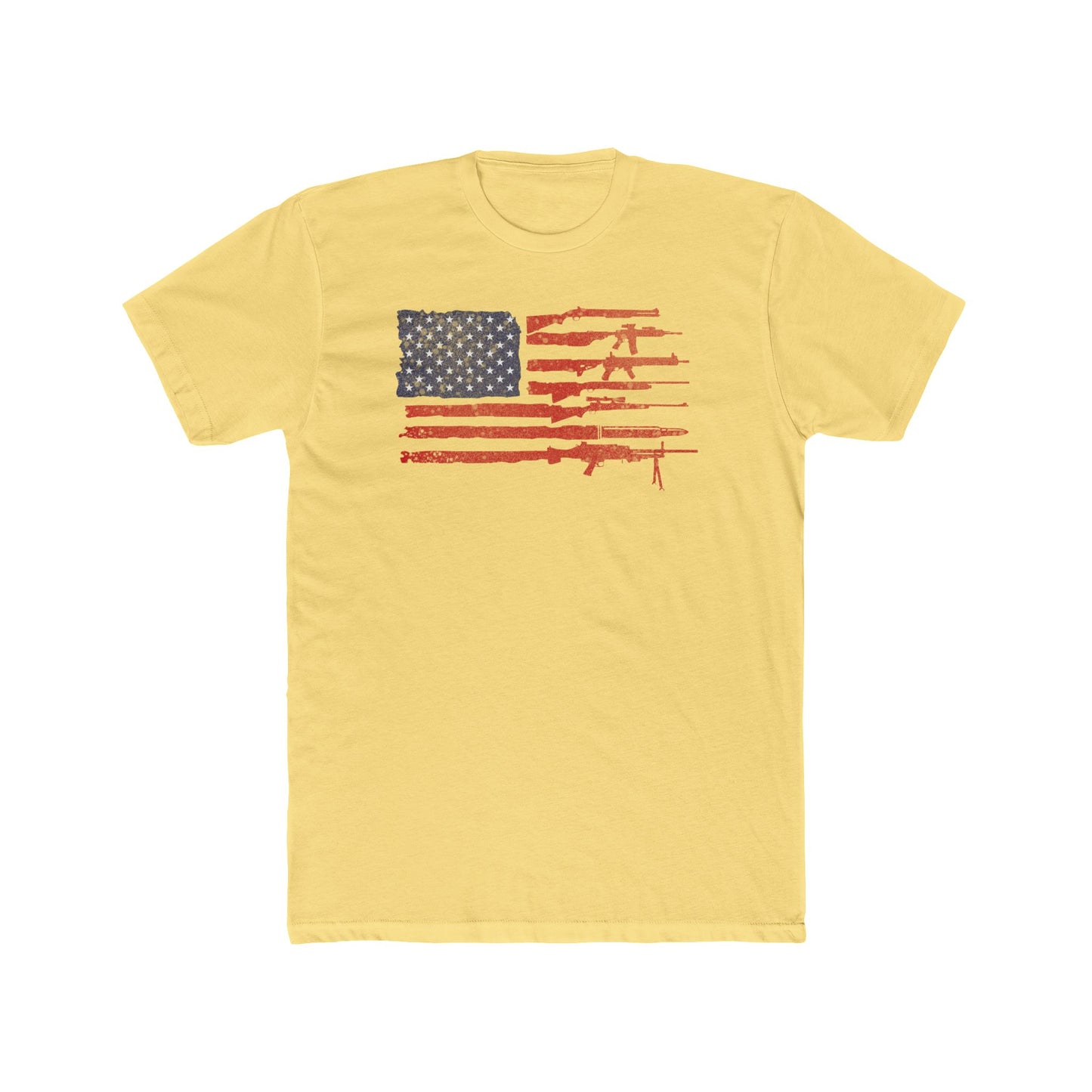 Flag of Guns, Red White & Blue Cotton Crew Tee