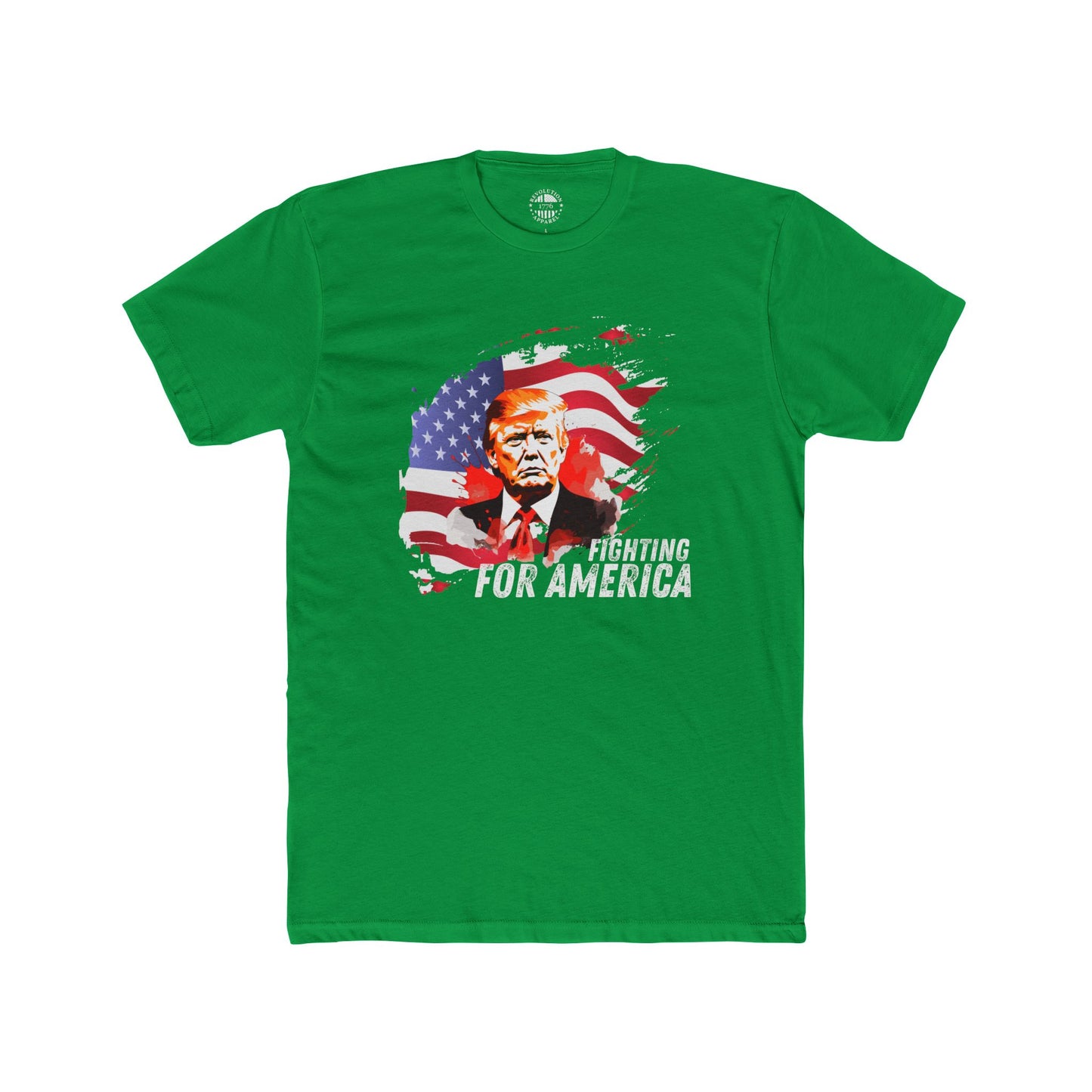 Trump - Fighting for America Cotton Crew Tee