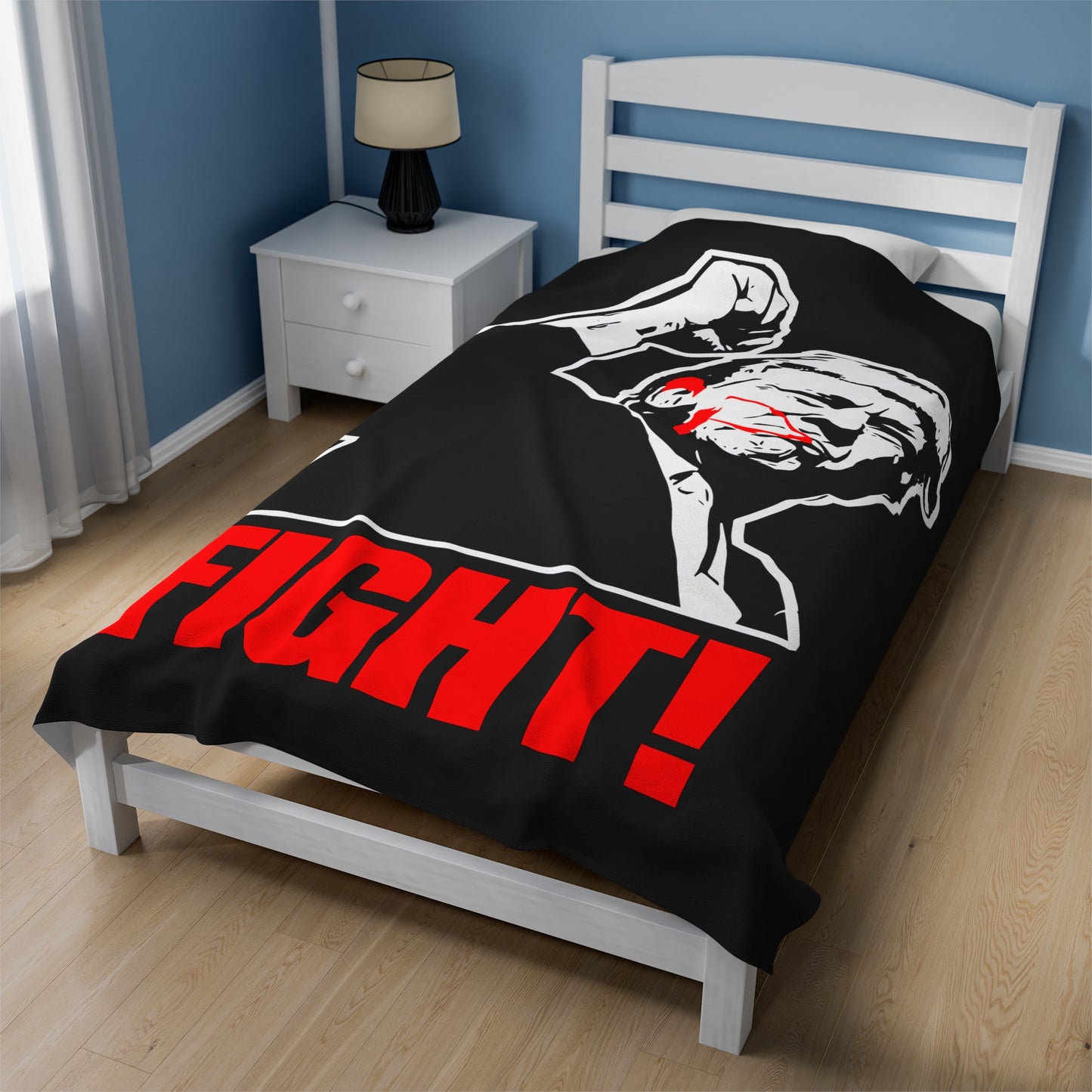 Trump FIGHT! Iconic Graphic Velveteen Plush Blanket