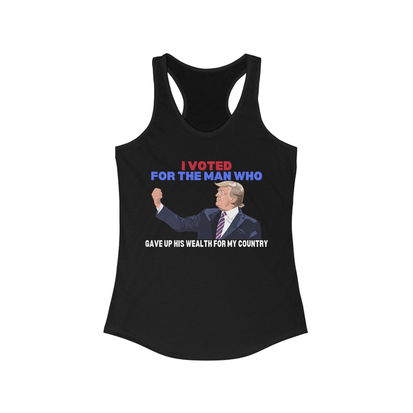 Trump vs Biden Women's Ideal Racerback Tank Clearance