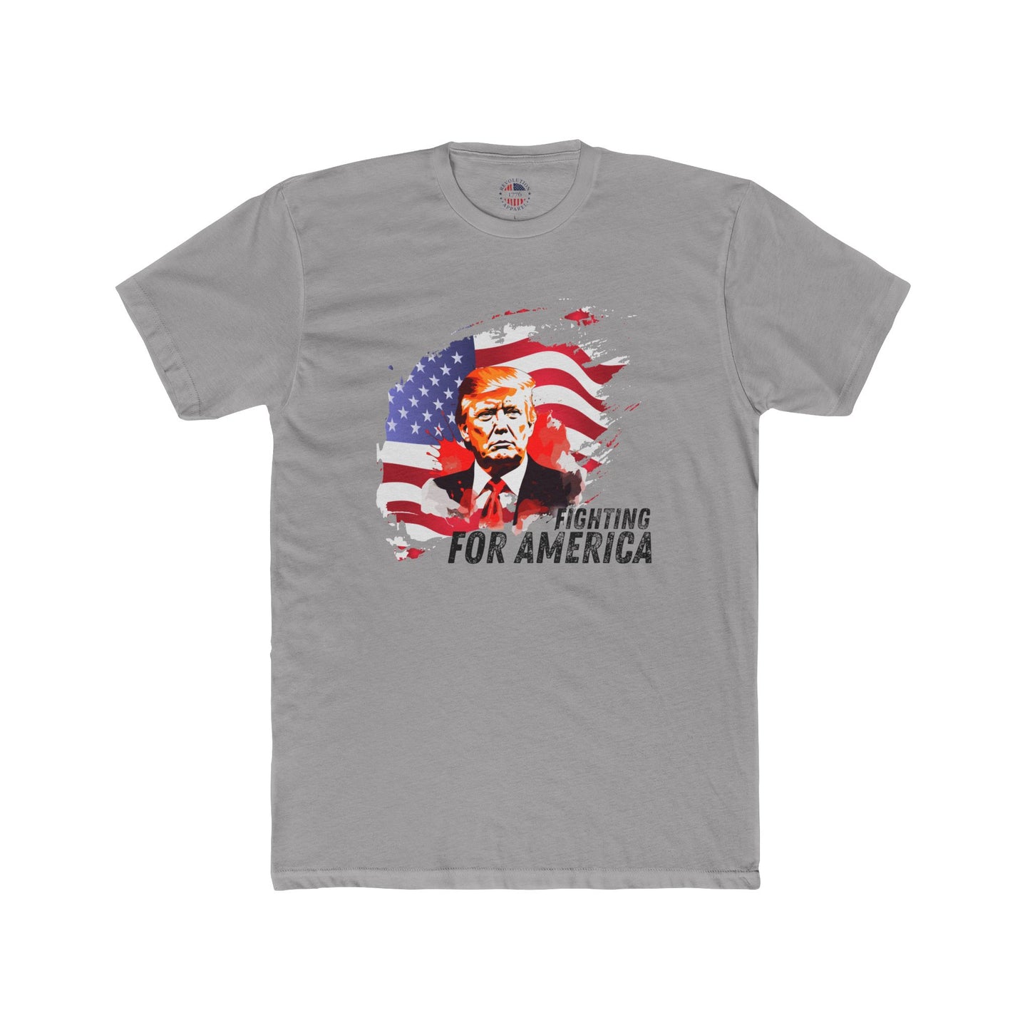 Trump - Fighting for America Cotton Crew Tee
