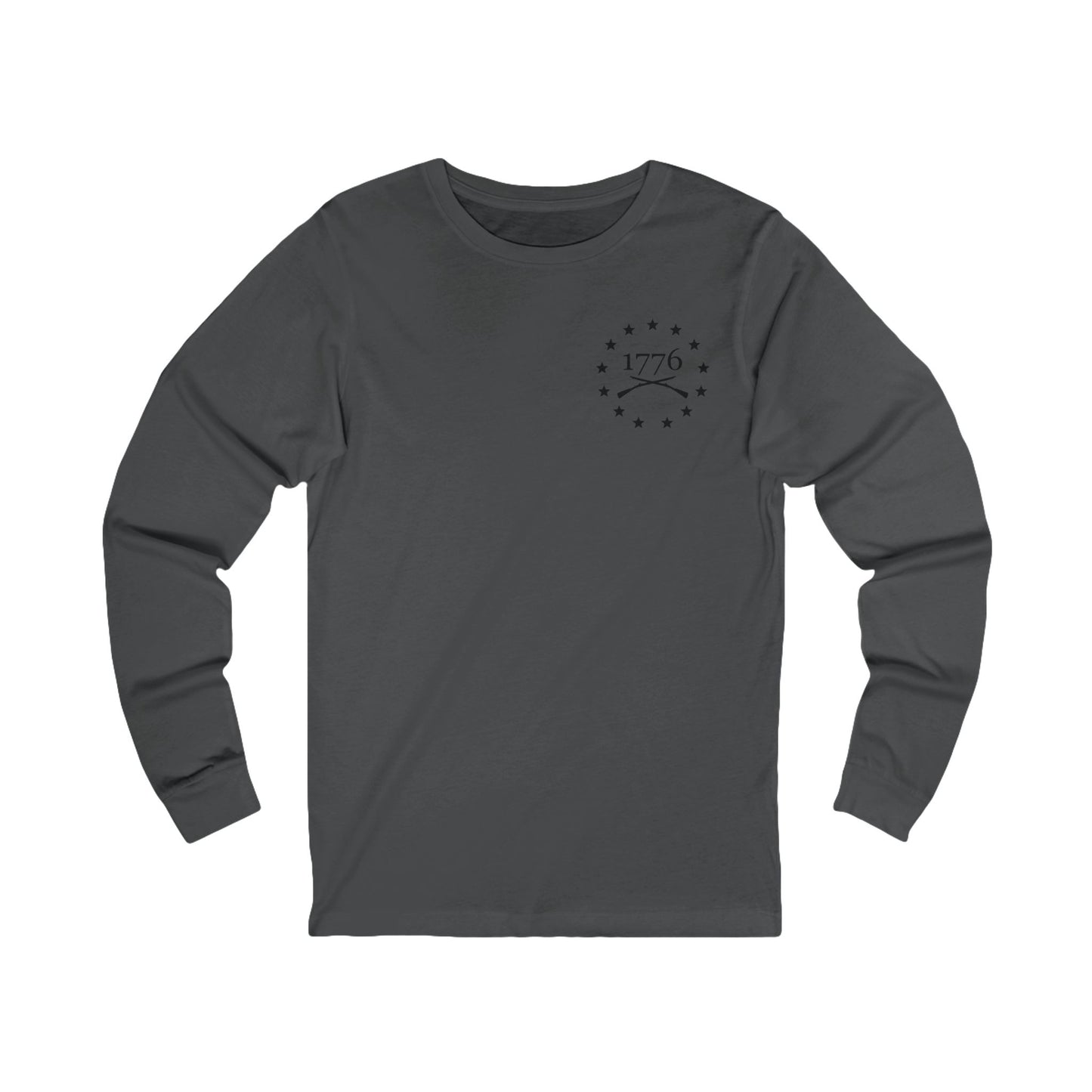 We The People 1776 Distressed American Flag Unisex Jersey Long Sleeve Tee