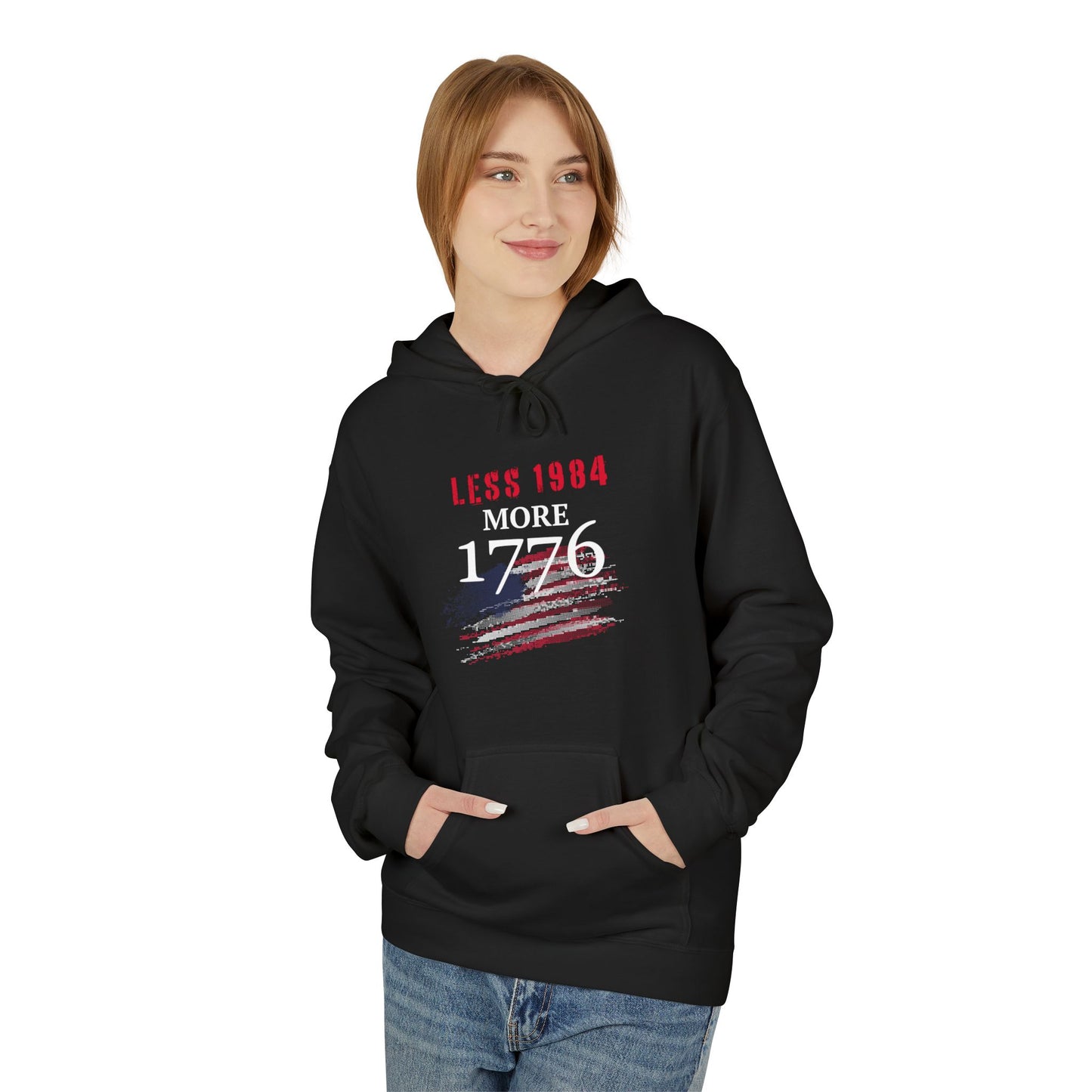 Less 1984 More 1776 Softstyle Fleece Hoodie