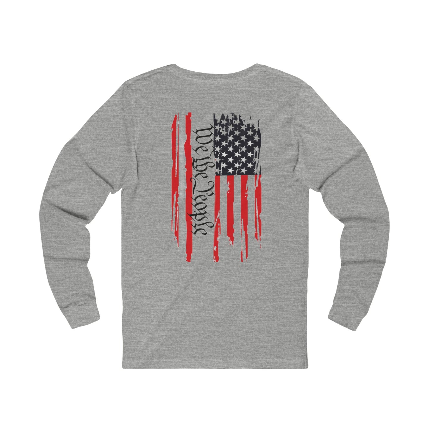 We The People 1776 Distressed American Flag Unisex Jersey Long Sleeve Tee