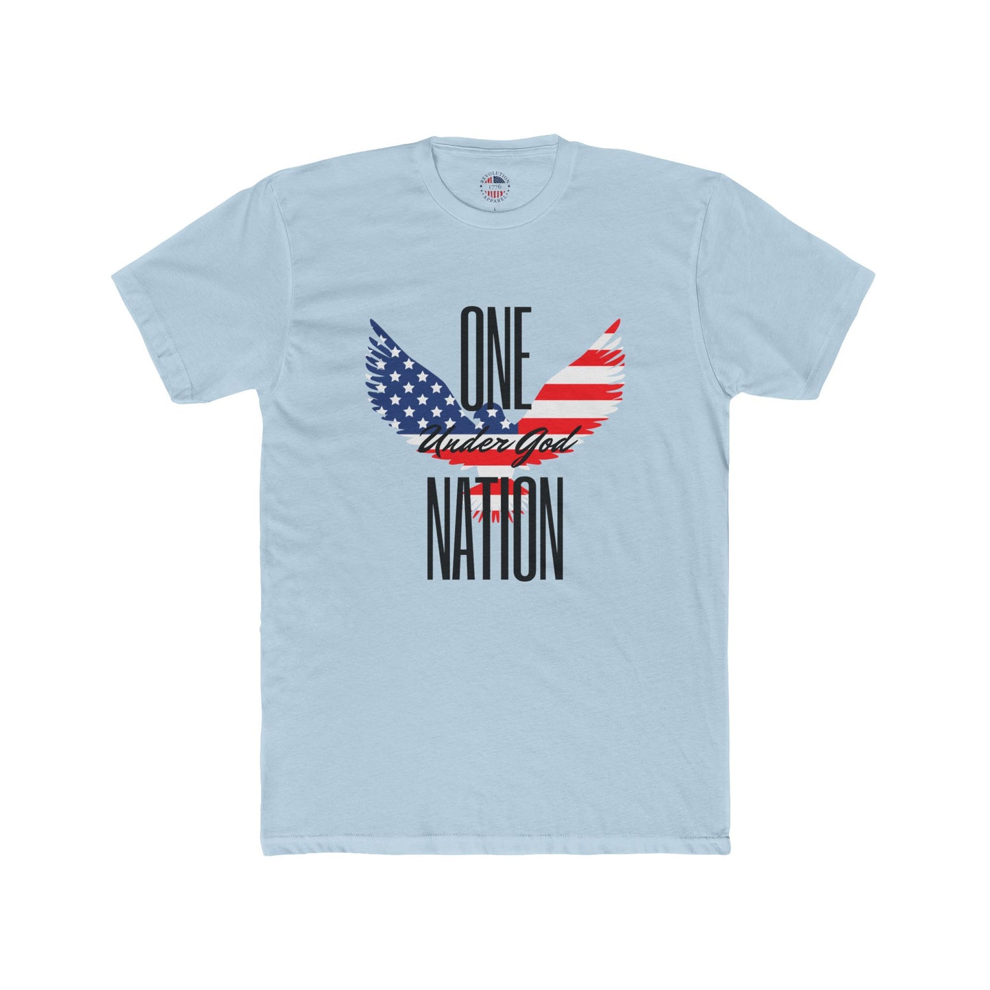 One Nation-Eagle, Cotton Crew Tee