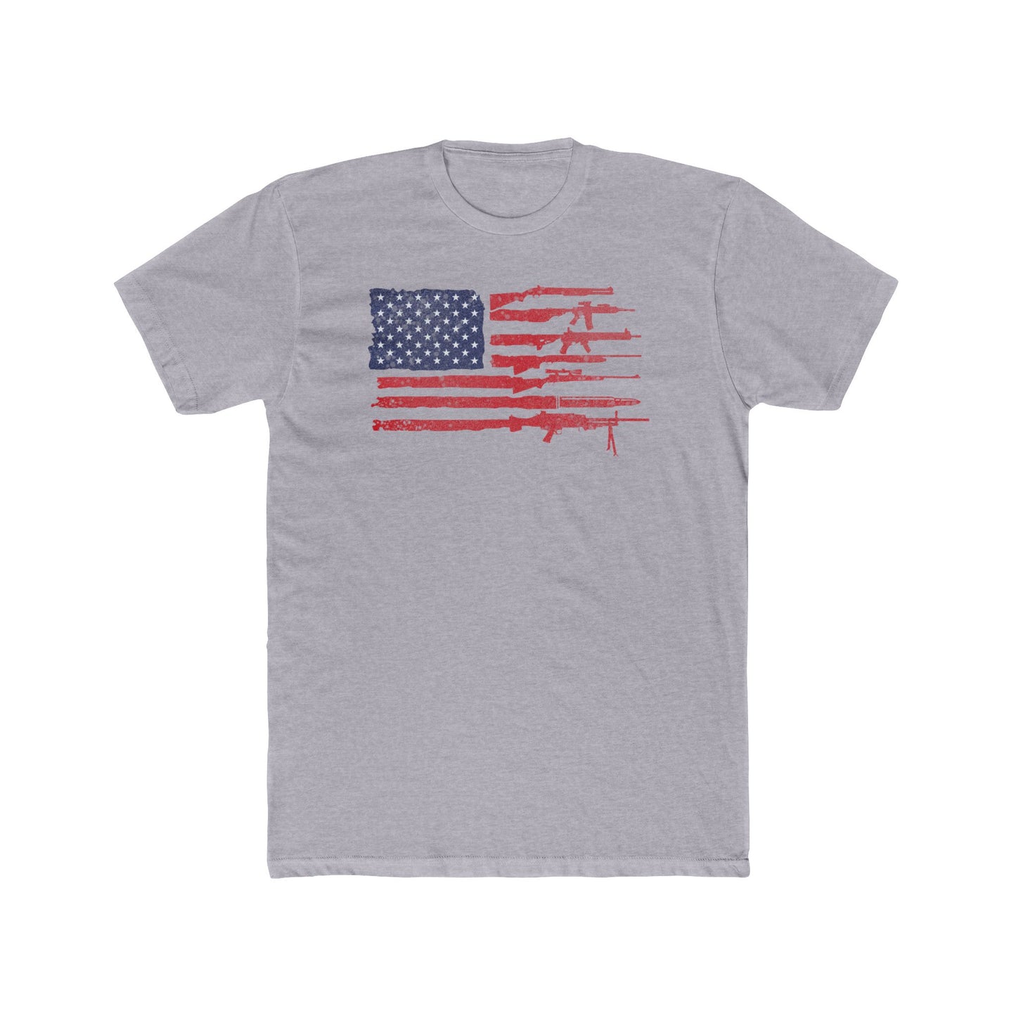 Flag of Guns, Red White & Blue Cotton Crew Tee
