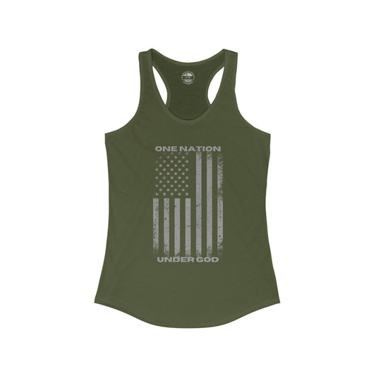 One Nation, Under God, Women's Ideal Racerback Tank