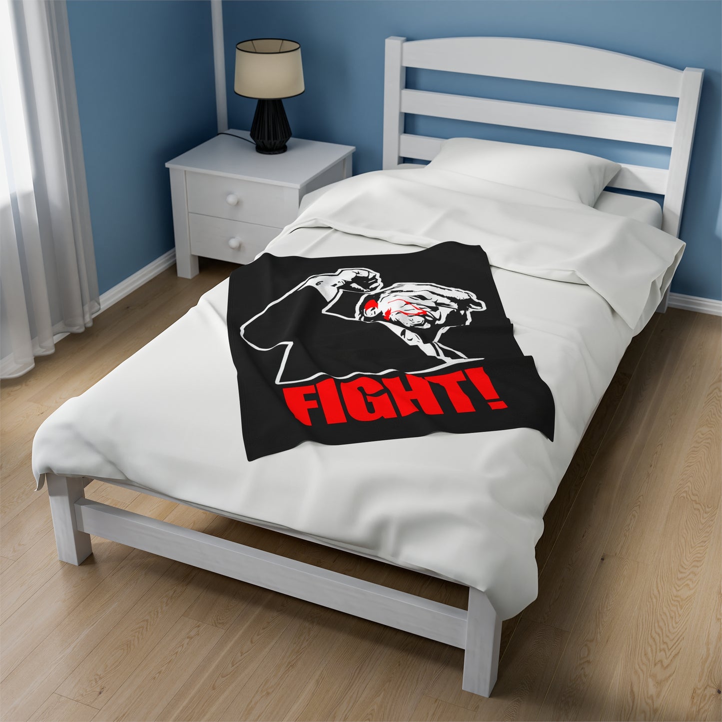 Trump FIGHT! Iconic Graphic Velveteen Plush Blanket