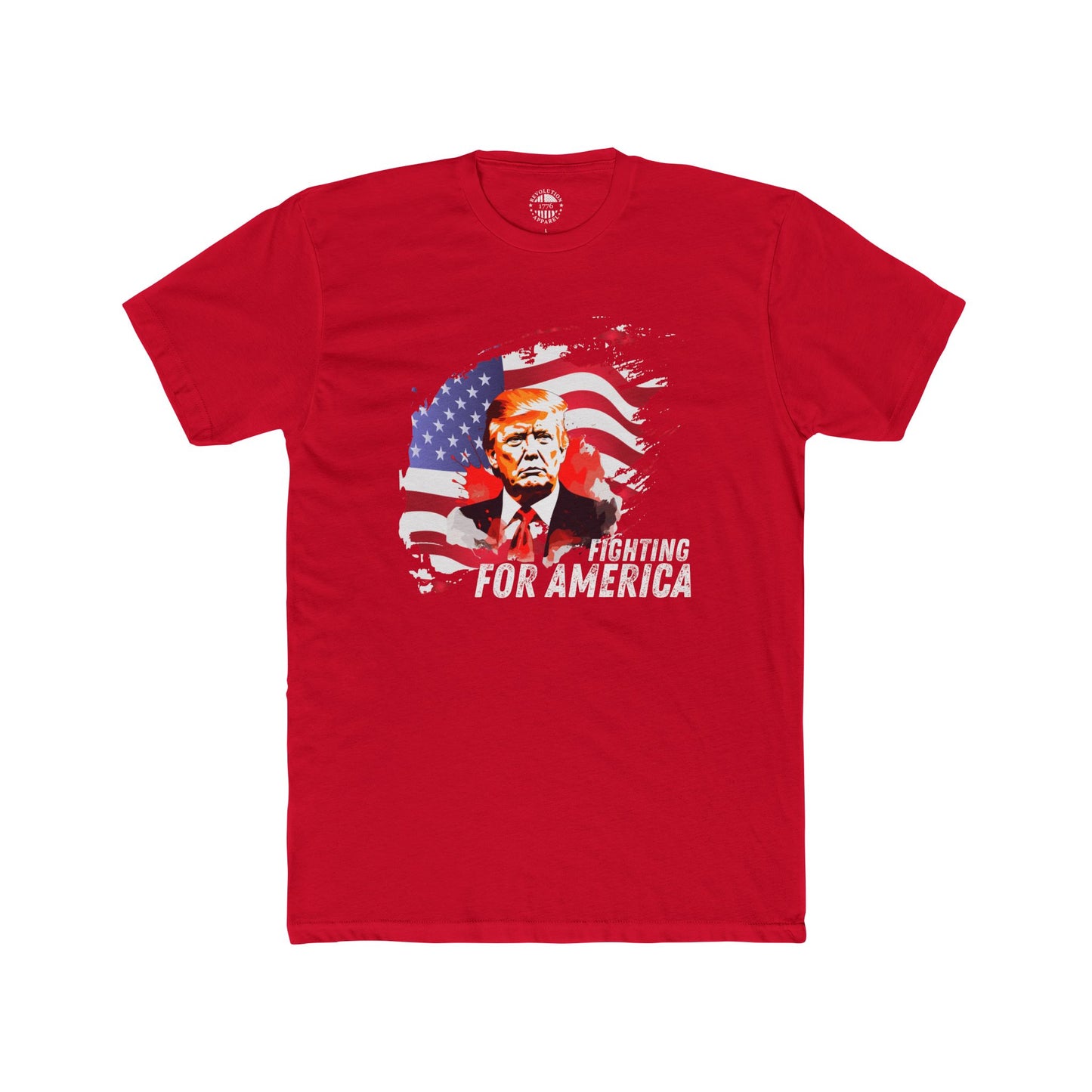 Trump - Fighting for America Cotton Crew Tee