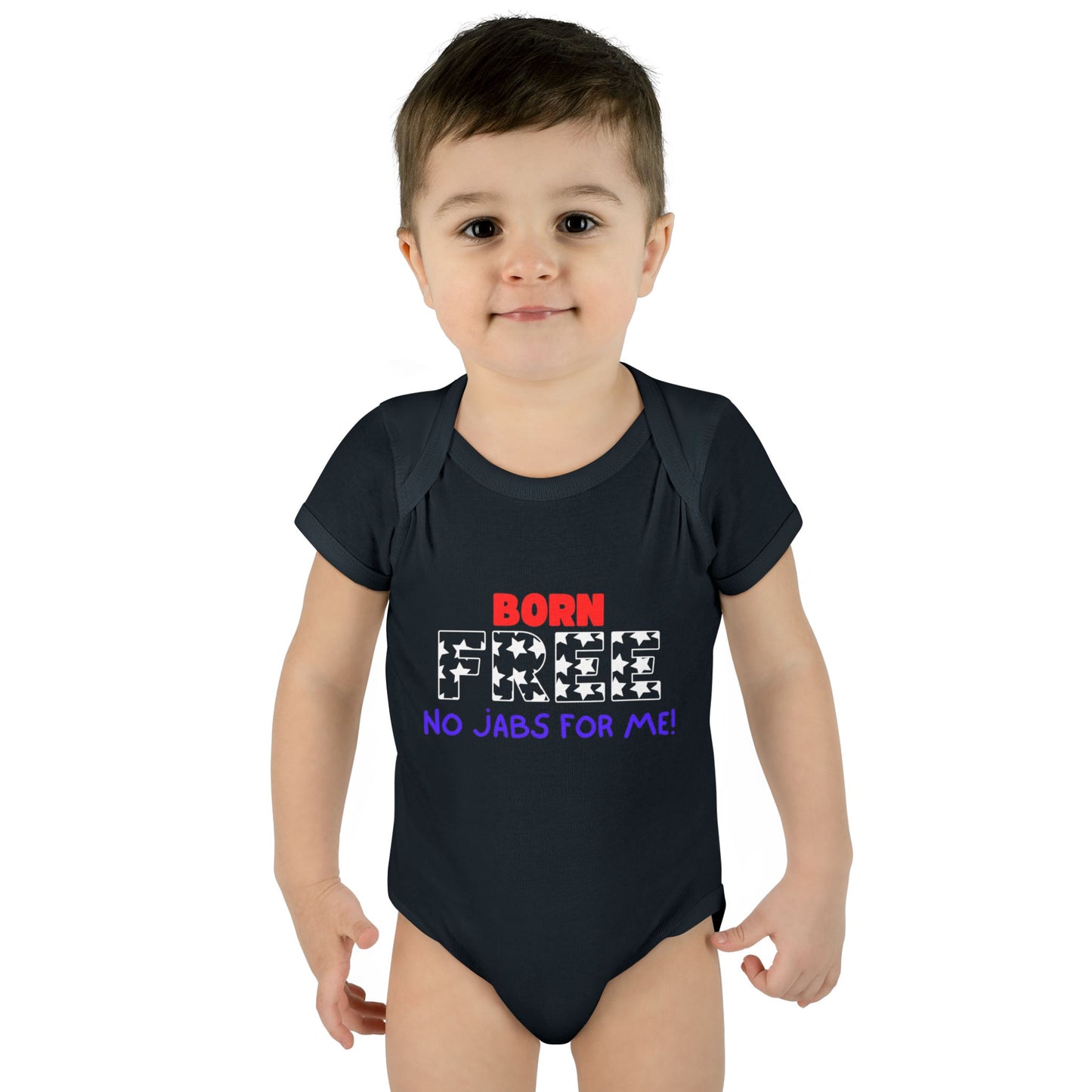Born FREE, No Jabs For Me! Infant Baby Rib Bodysuit