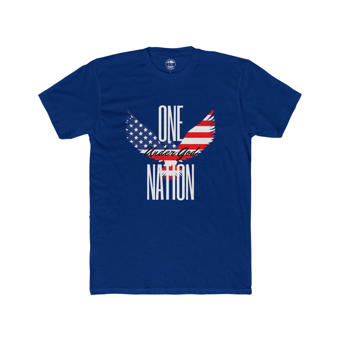 One Nation-Eagle, Cotton Crew Tee