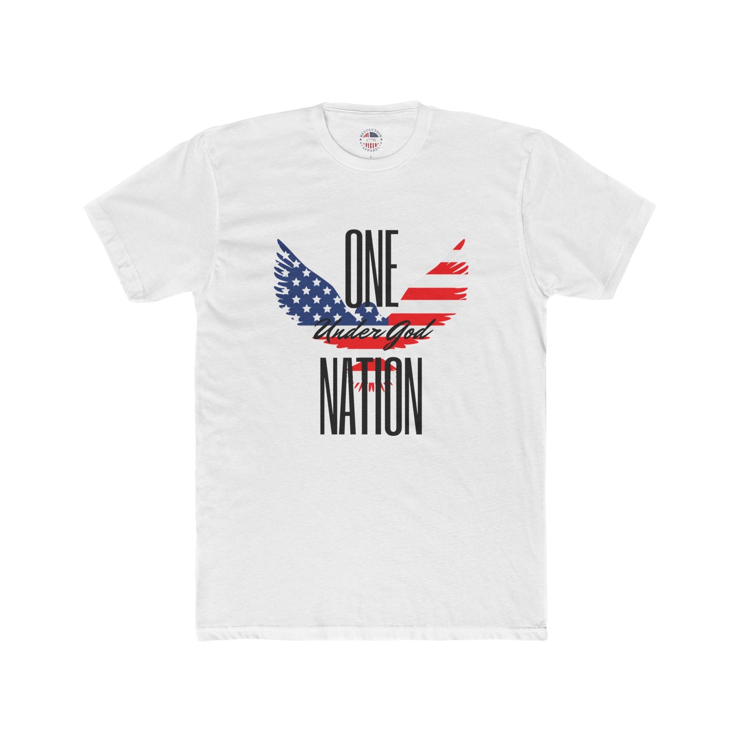 One Nation-Eagle, Cotton Crew Tee