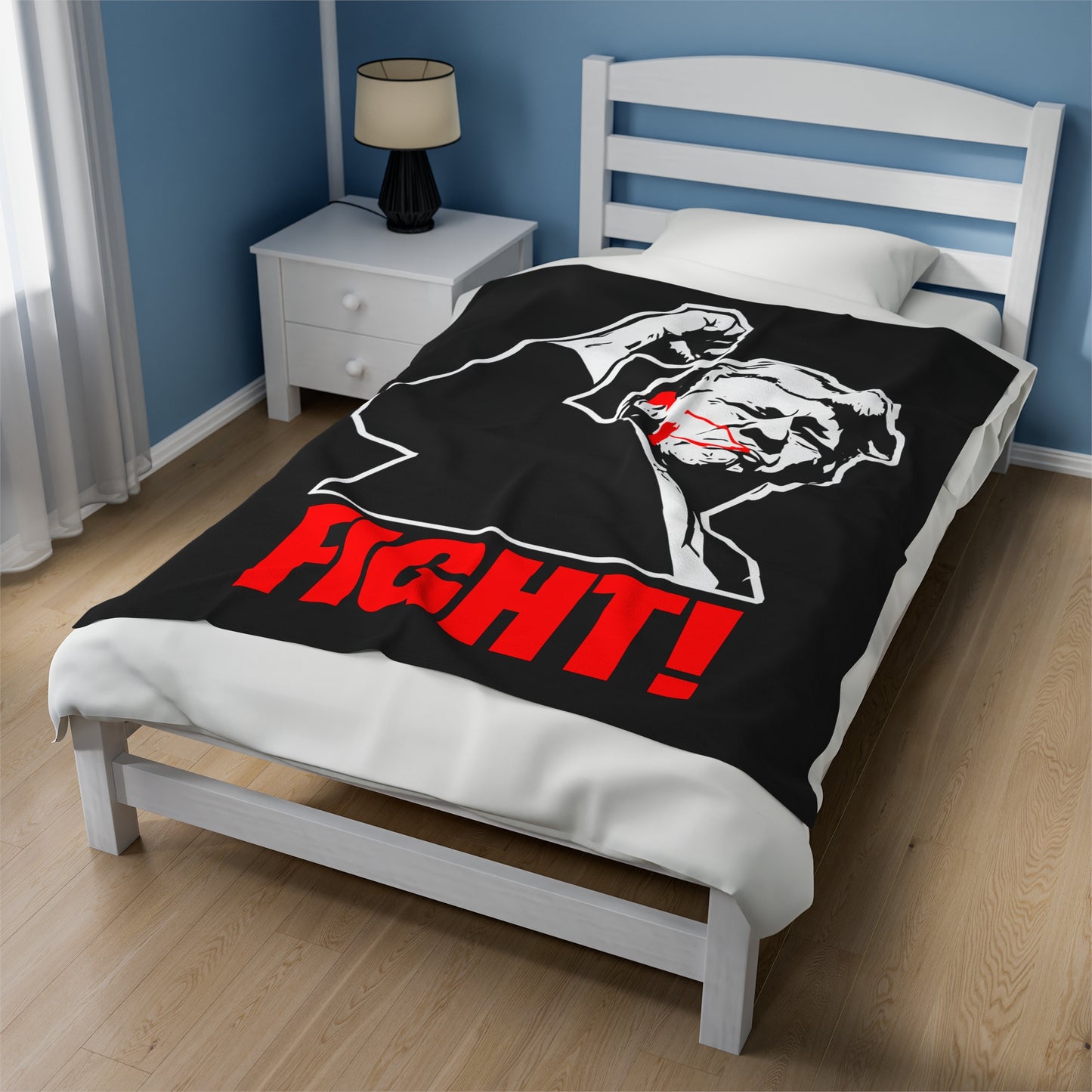 Trump FIGHT! Iconic Graphic Velveteen Plush Blanket