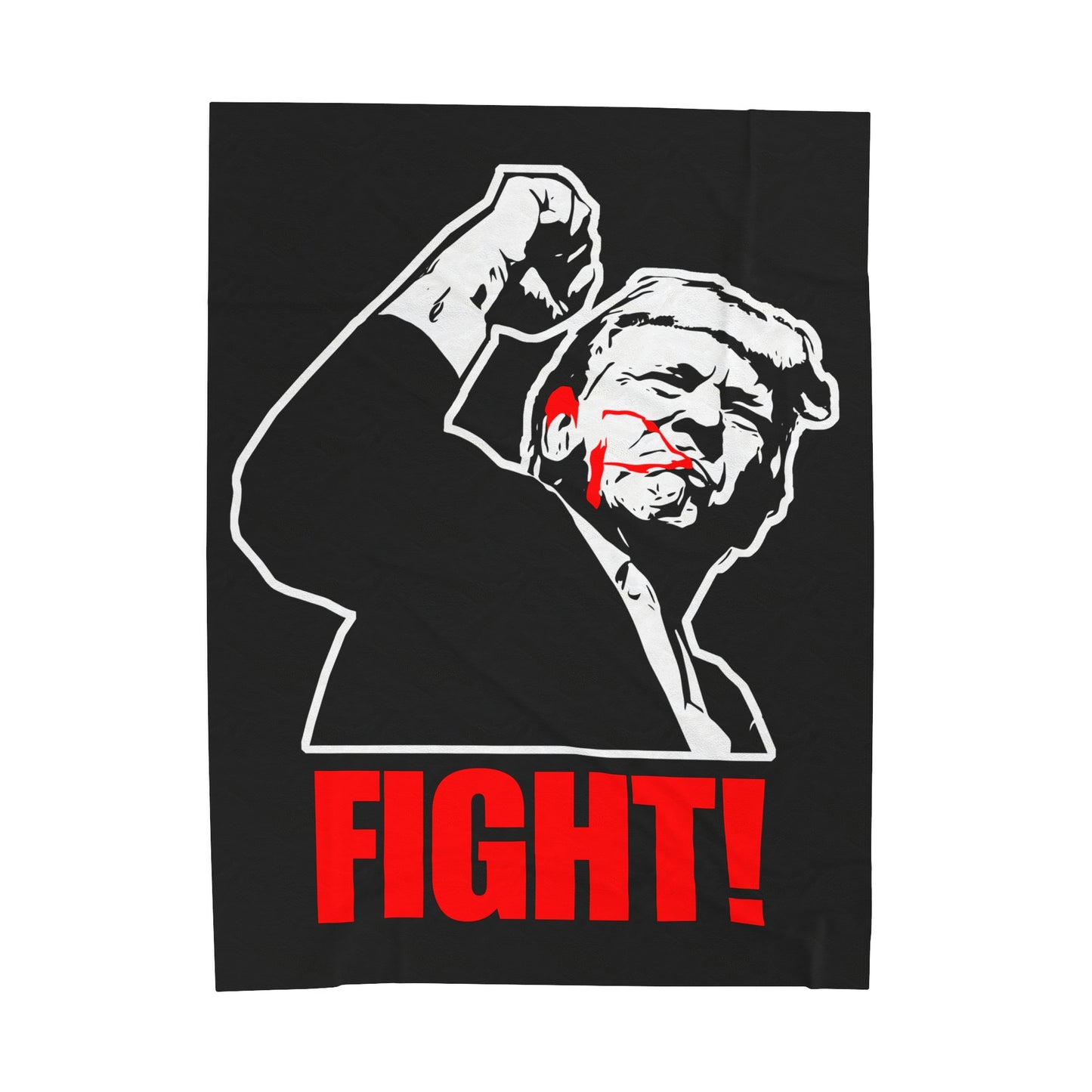 Trump FIGHT! Iconic Graphic Velveteen Plush Blanket