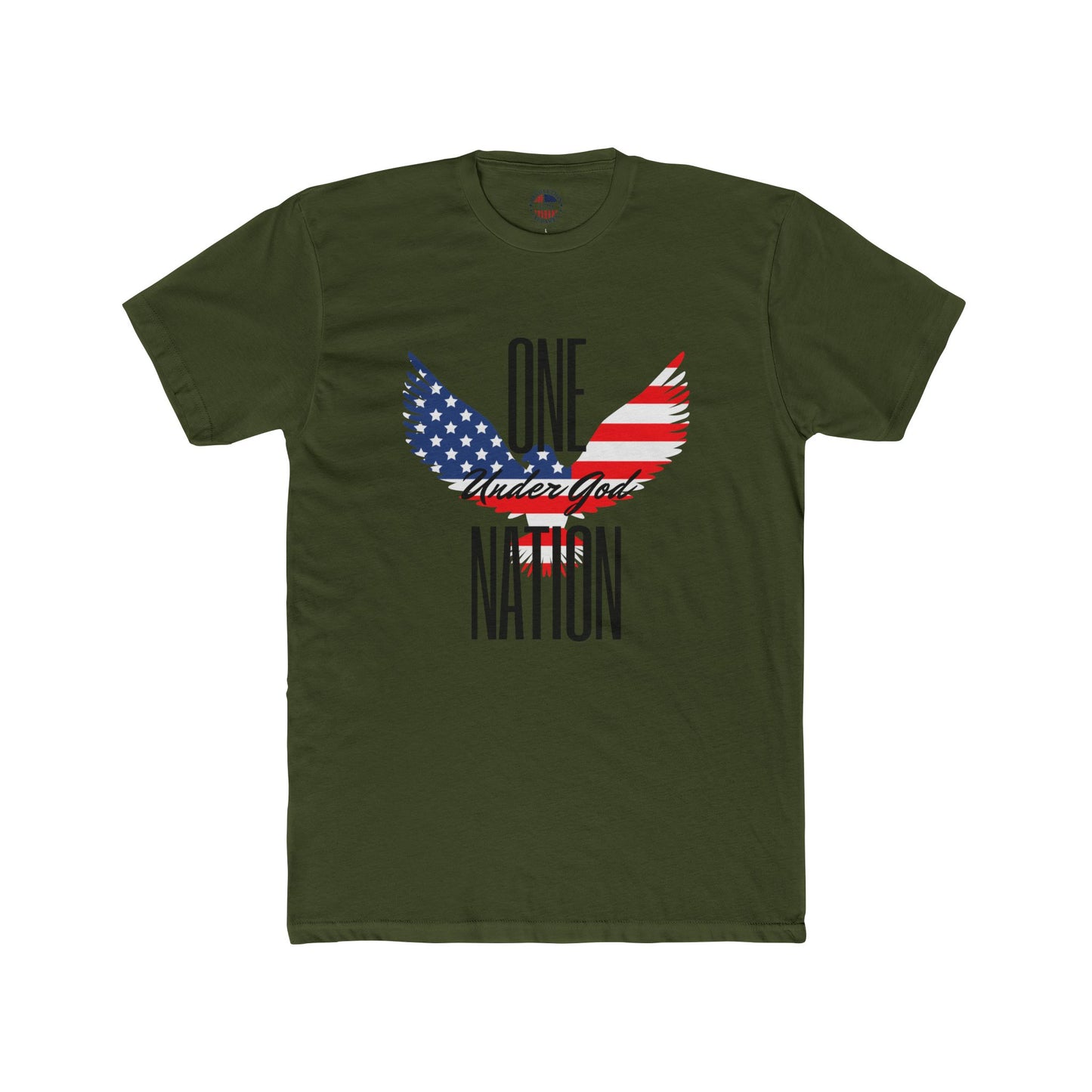 One Nation-Eagle, Cotton Crew Tee