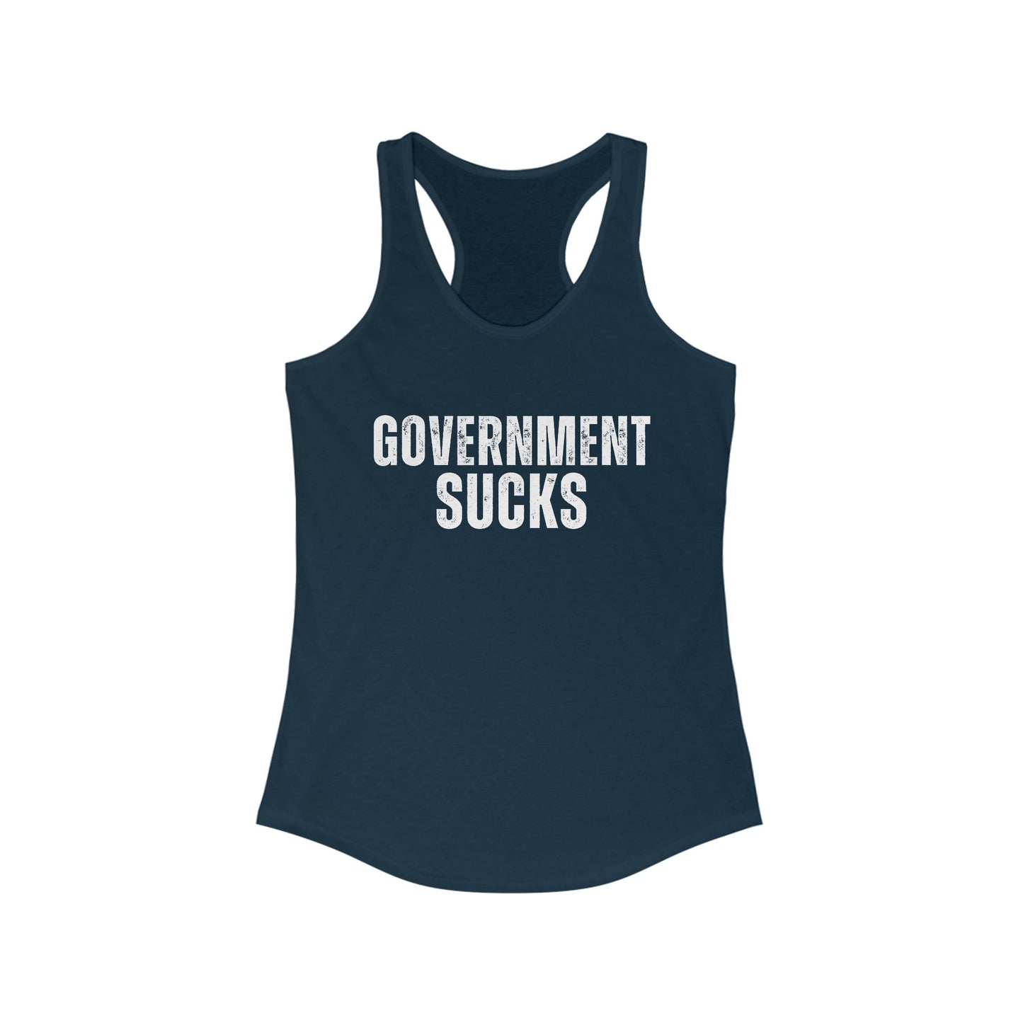 Government Sucks Women's Ideal Racerback Tank