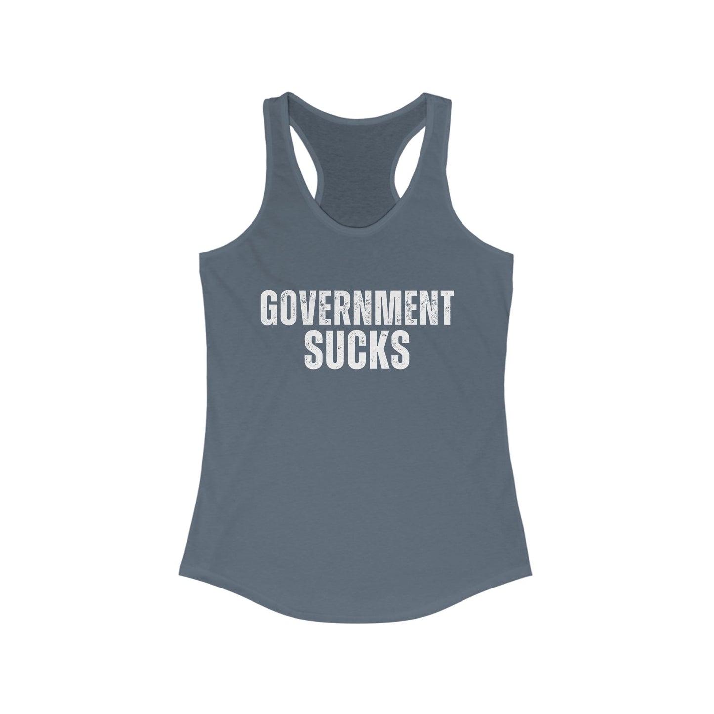 Government Sucks Women's Ideal Racerback Tank