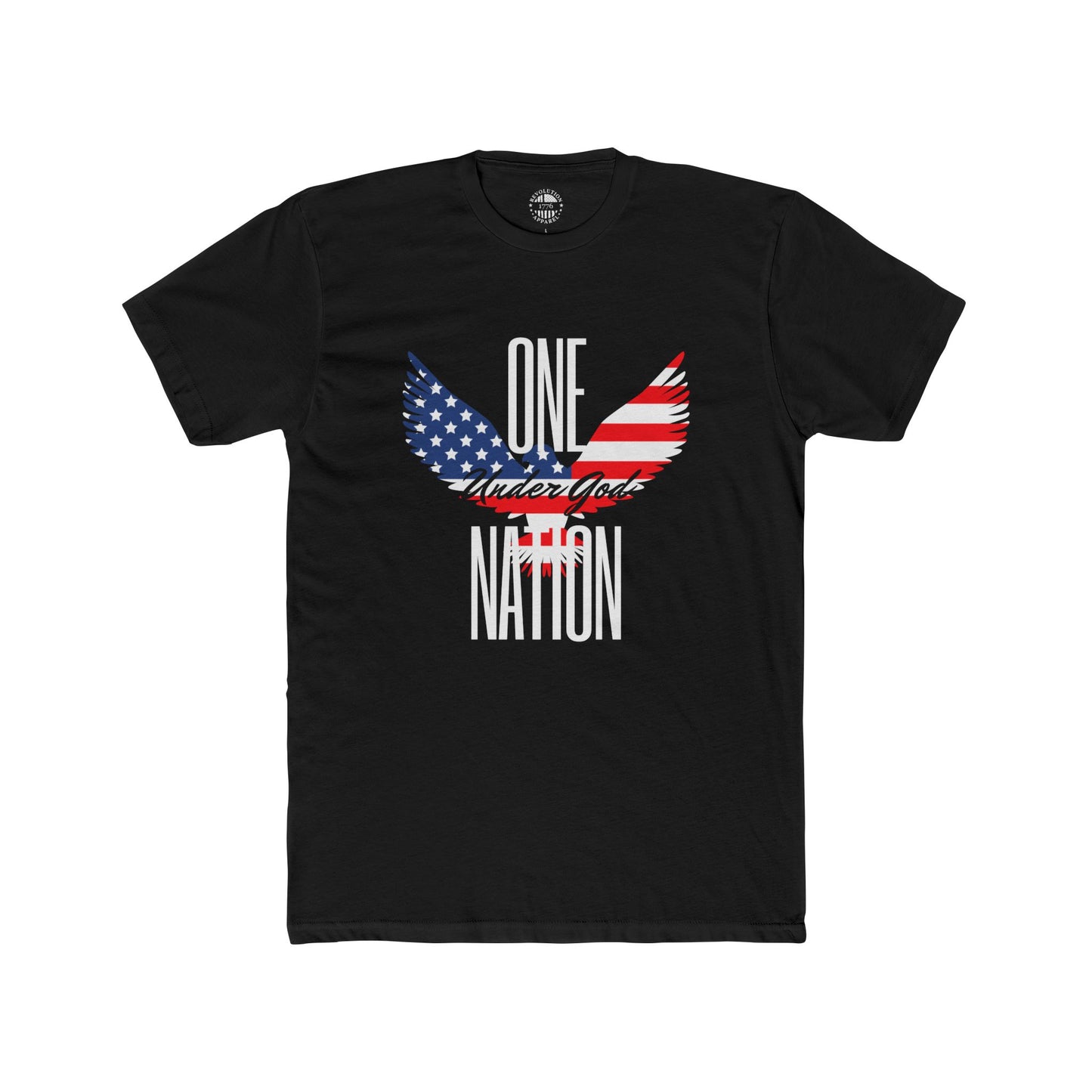 One Nation-Eagle, Cotton Crew Tee