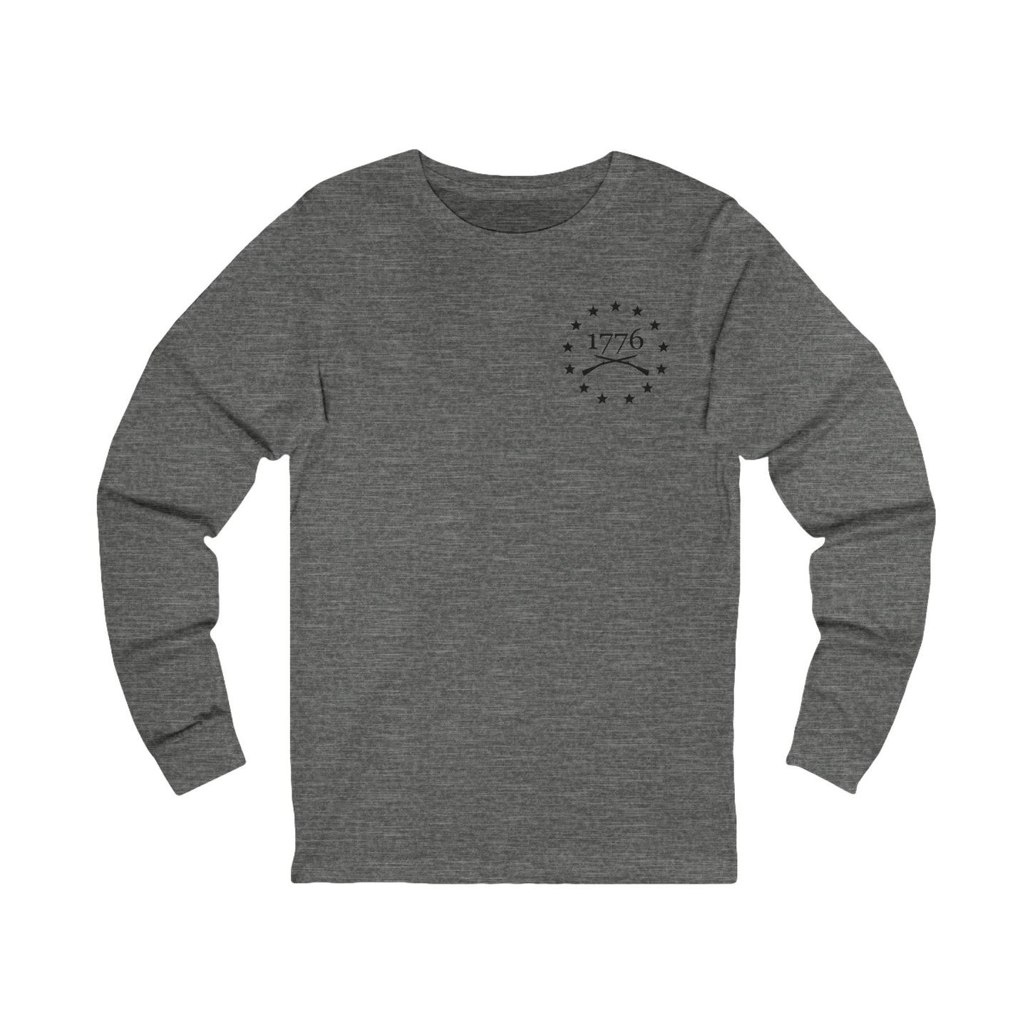 We The People 1776 Distressed American Flag Unisex Jersey Long Sleeve Tee