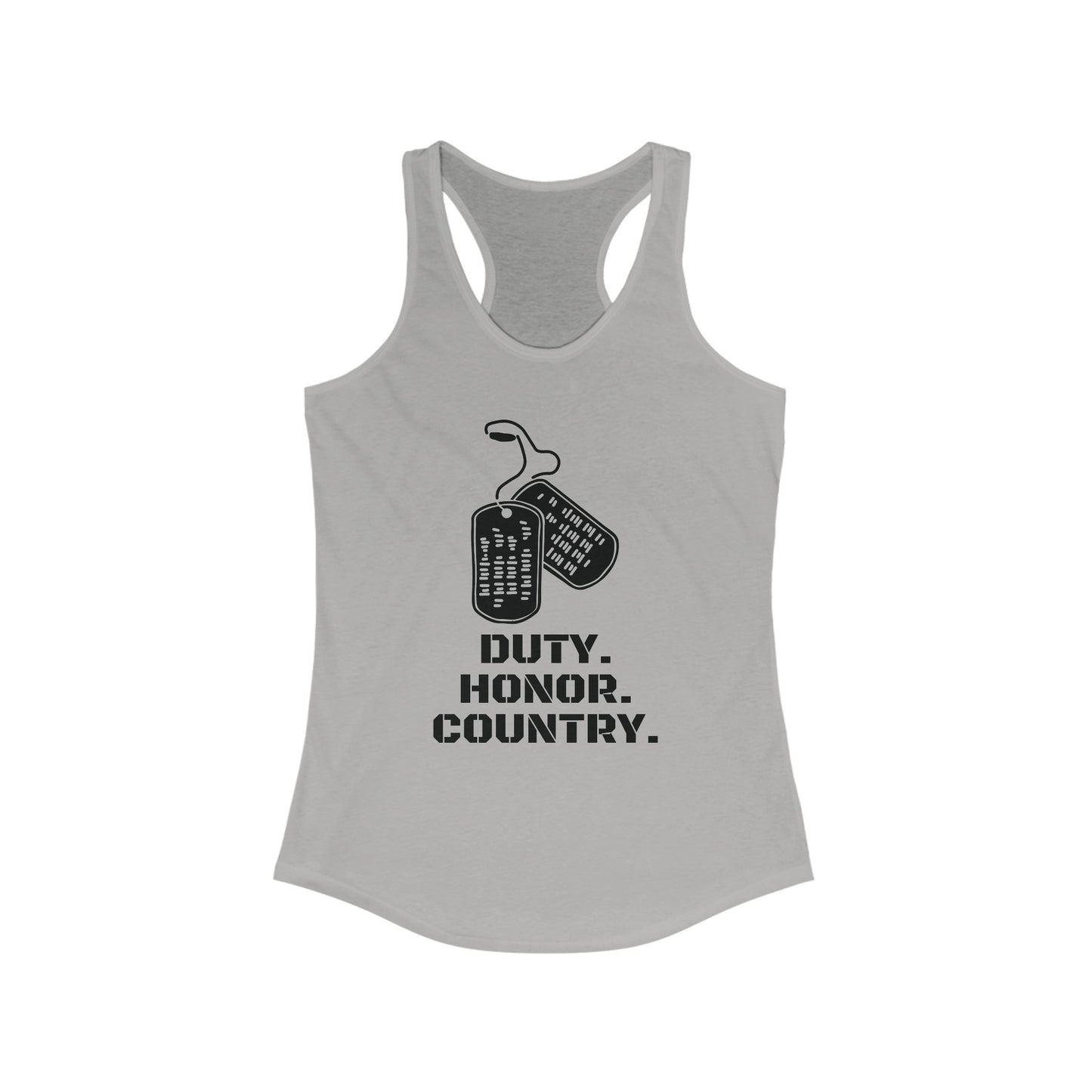 Duty-Honor-Country Women's Ideal Racerback Tank