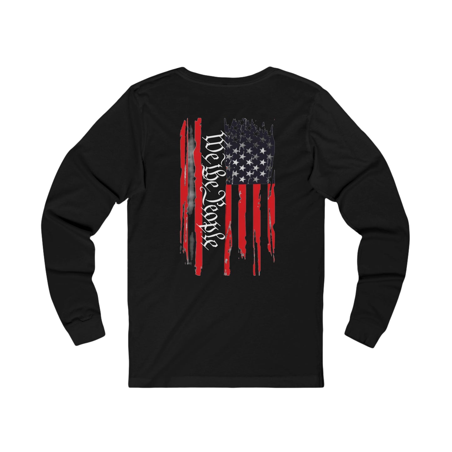 We The People 1776 Distressed American Flag Unisex Jersey Long Sleeve Tee