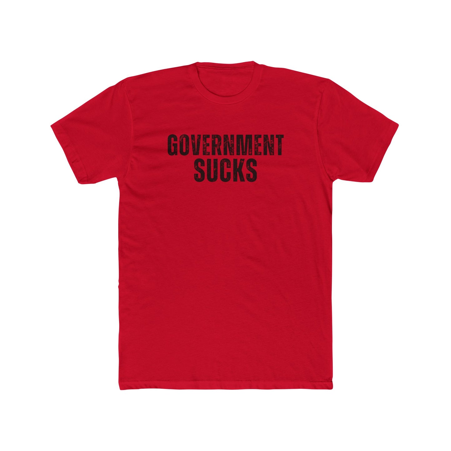 Government Sucks Cotton Crew Tee