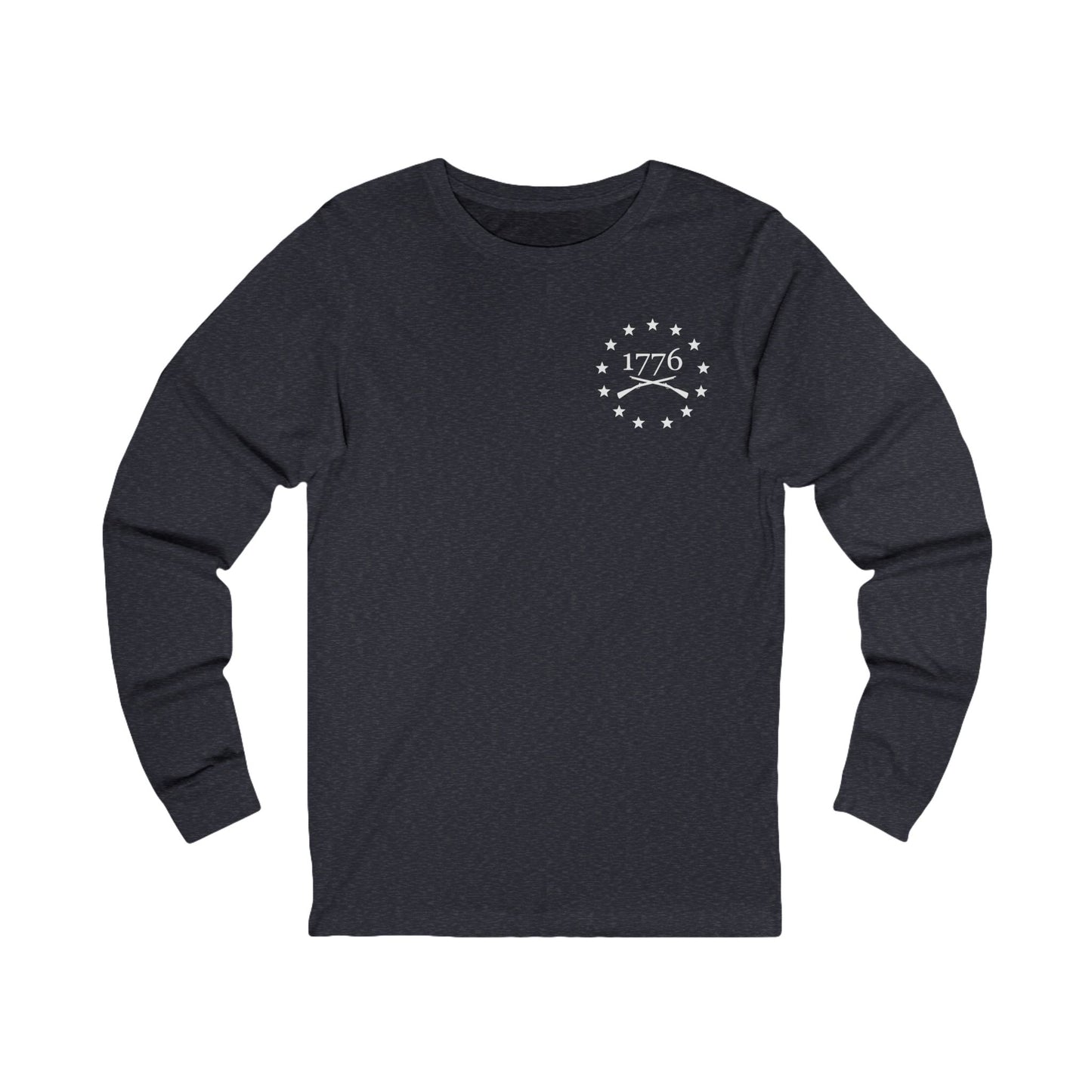 We The People 1776 Distressed American Flag Unisex Jersey Long Sleeve Tee
