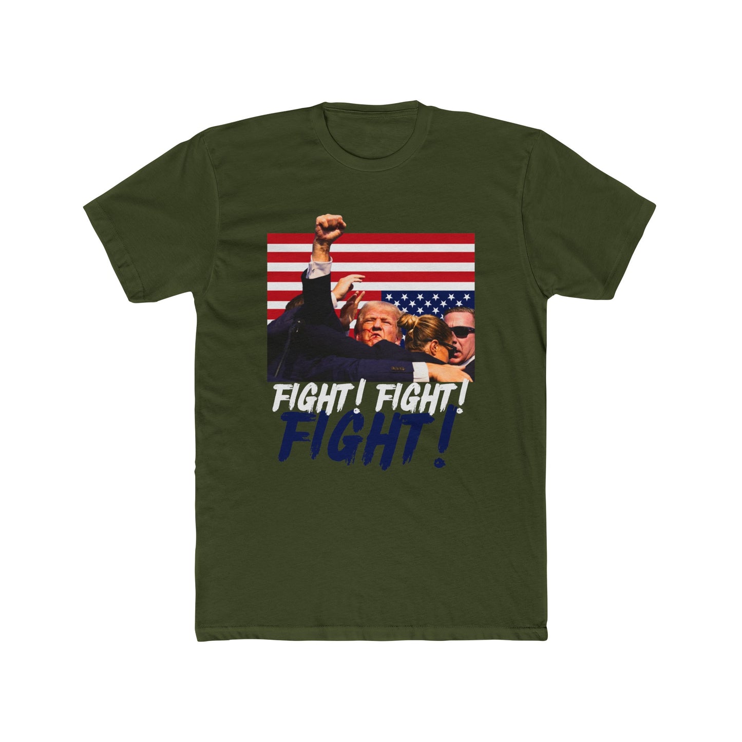 Trump Fight! Fight! Fight! Cotton Crew Tee - Clearance