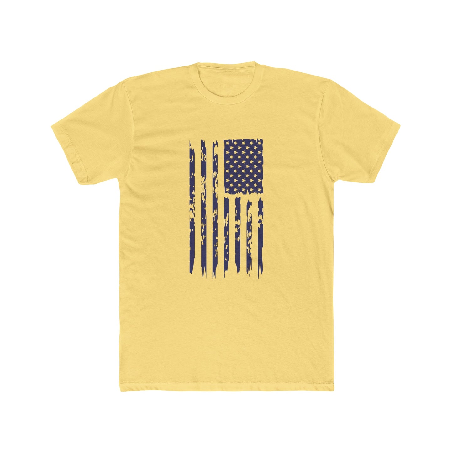 US Flag- Navy Blue Cotton Crew Tee