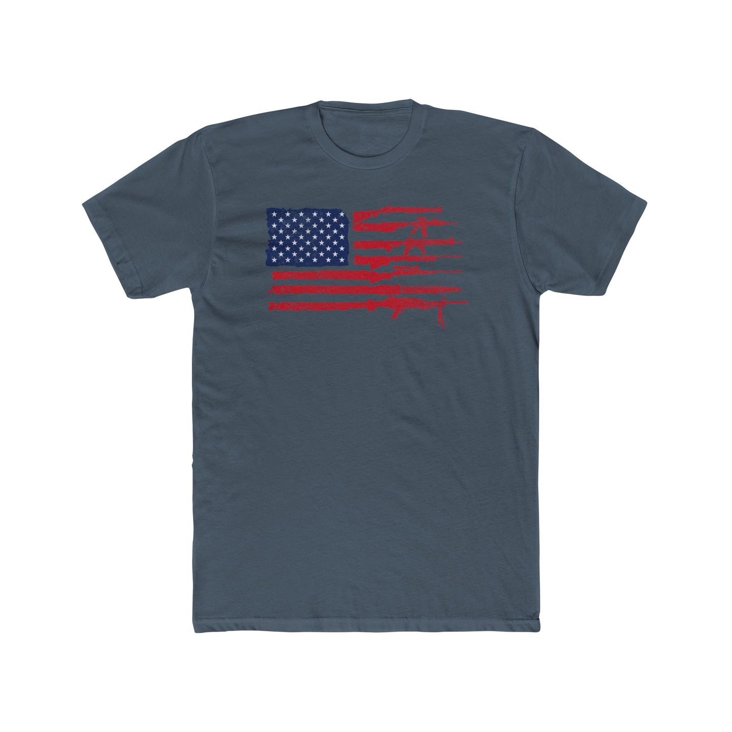 Flag of Guns, Red White & Blue Cotton Crew Tee