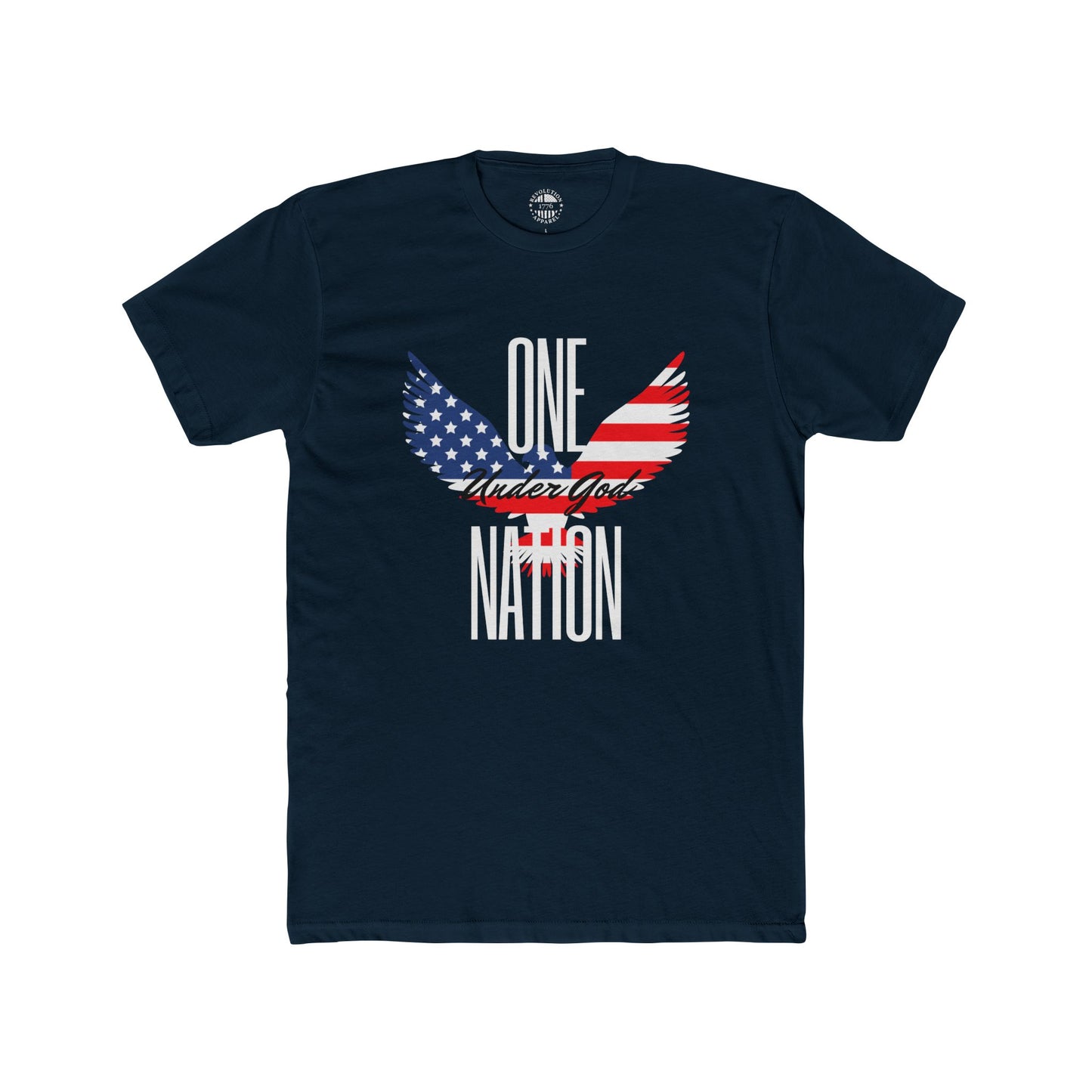 One Nation-Eagle, Cotton Crew Tee