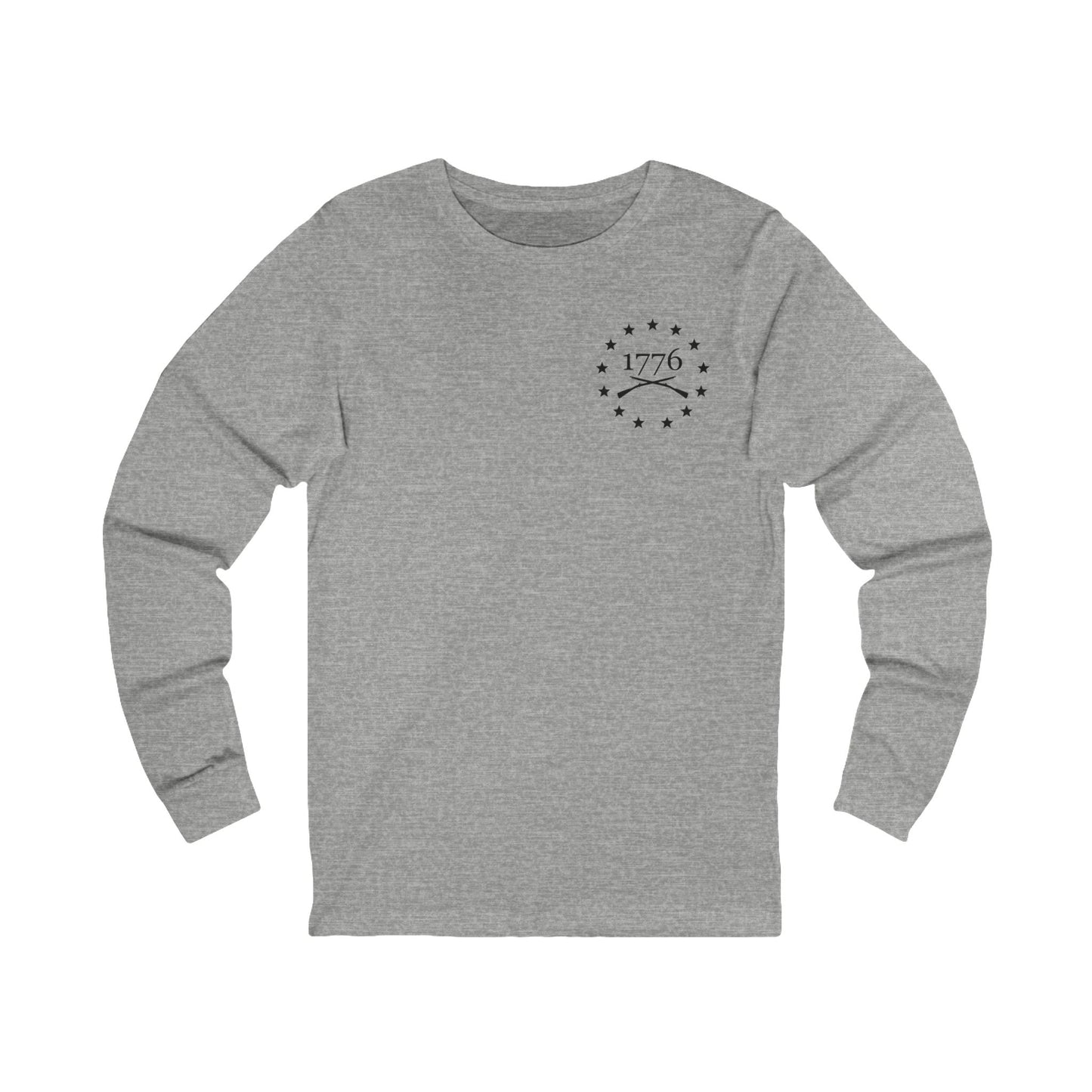 We The People 1776 Distressed American Flag Unisex Jersey Long Sleeve Tee