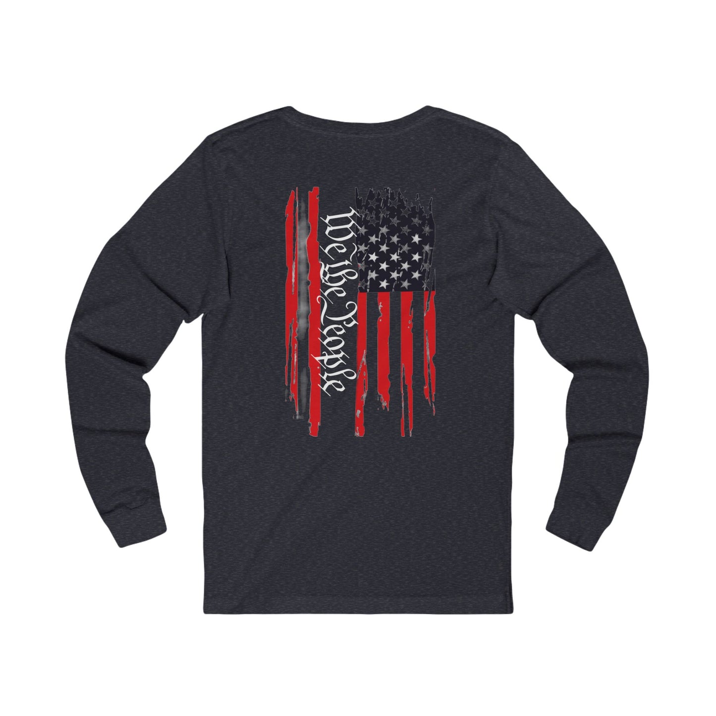 We The People 1776 Distressed American Flag Unisex Jersey Long Sleeve Tee