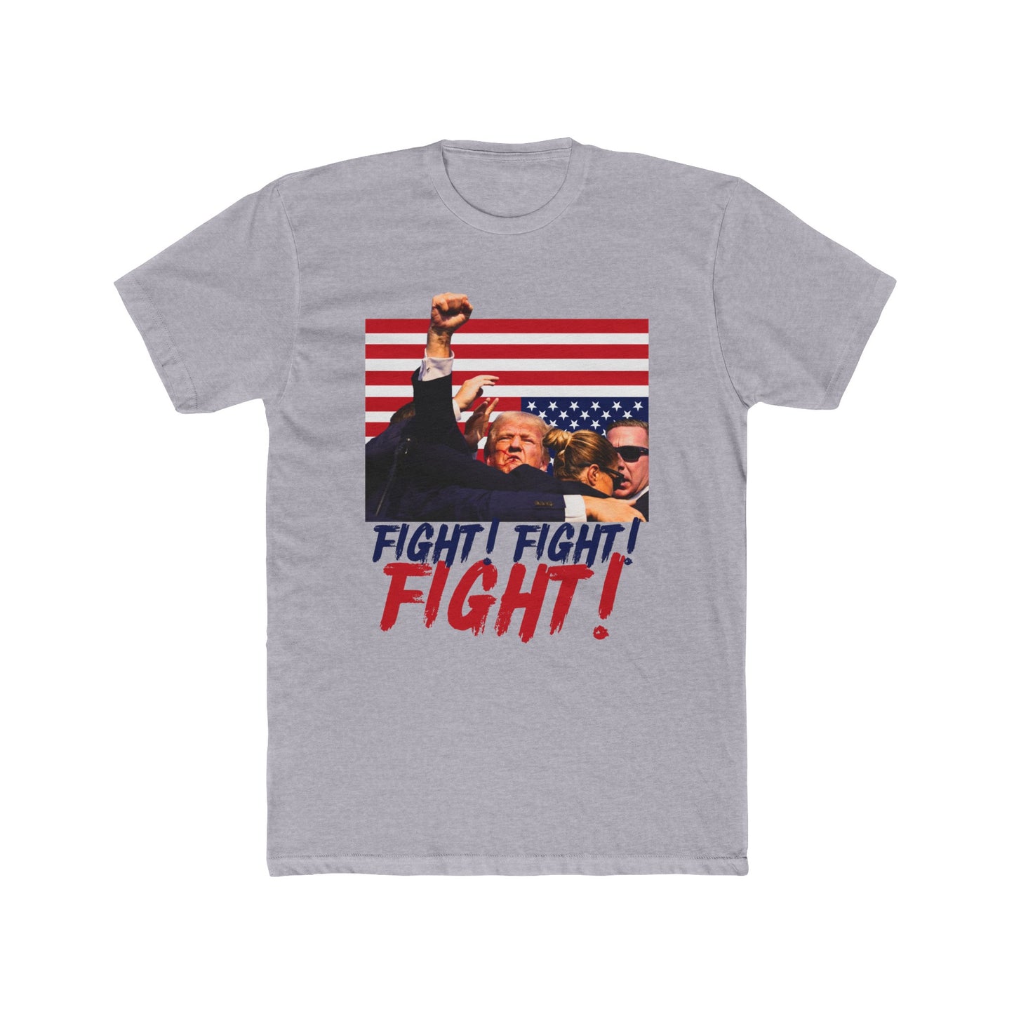 Trump Fight! Fight! Fight! Cotton Crew Tee - Clearance