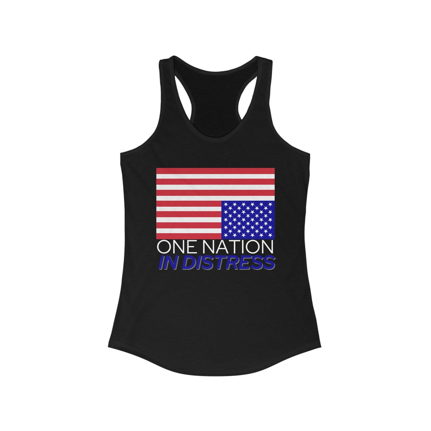 One Nation in Distress Women's Ideal Racerback Tank Clearance