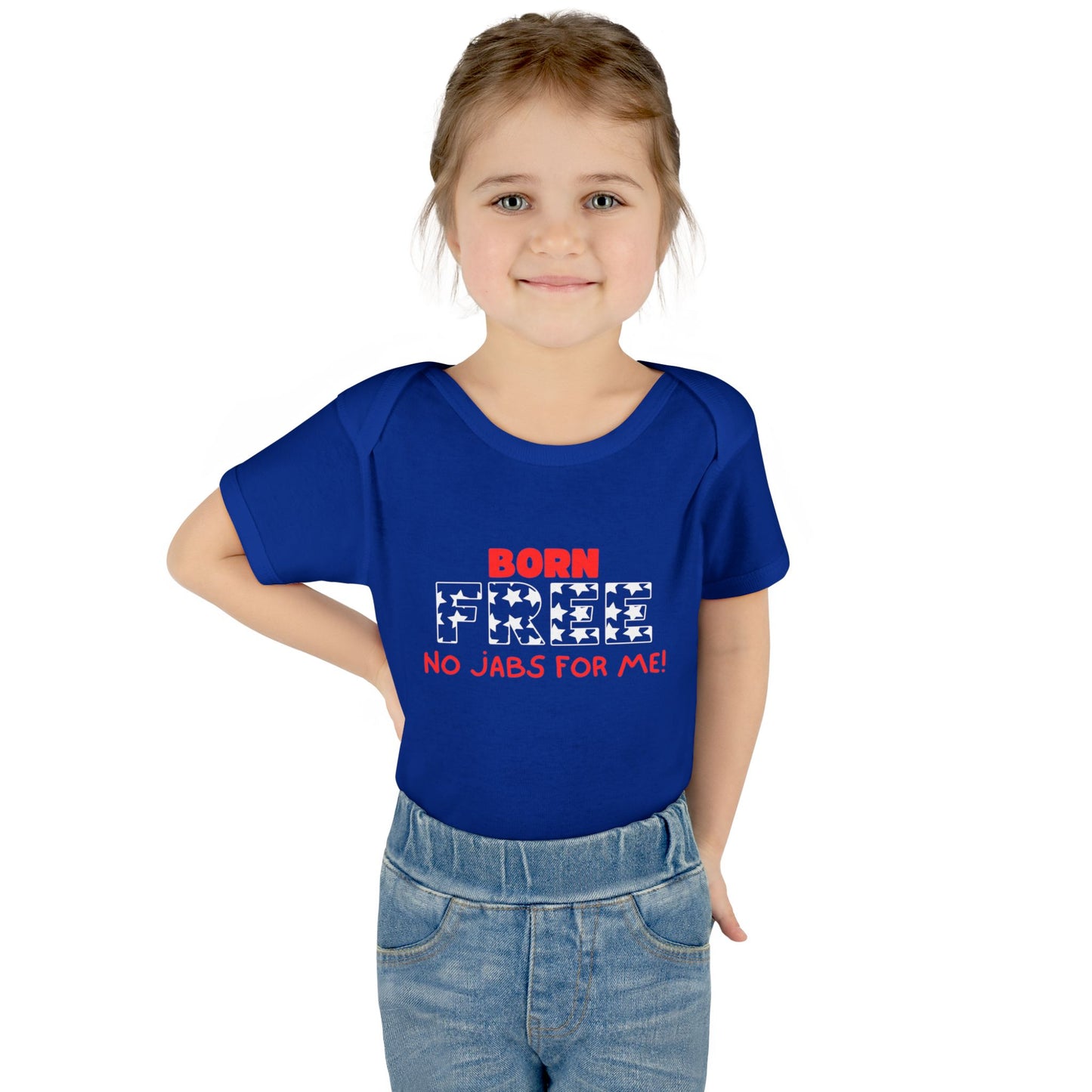 Born FREE, No Jabs For Me! Infant Baby Rib Bodysuit