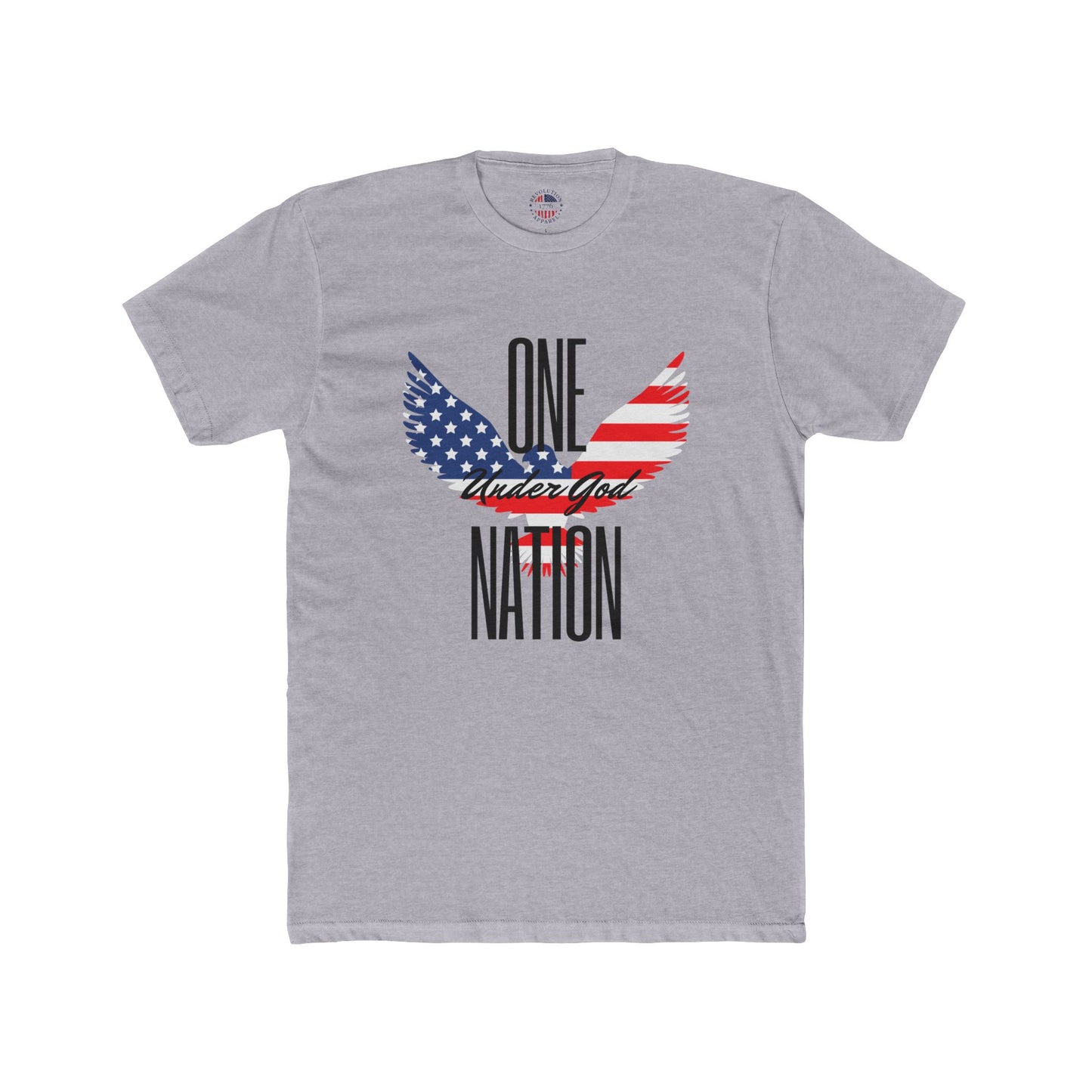 One Nation-Eagle, Cotton Crew Tee