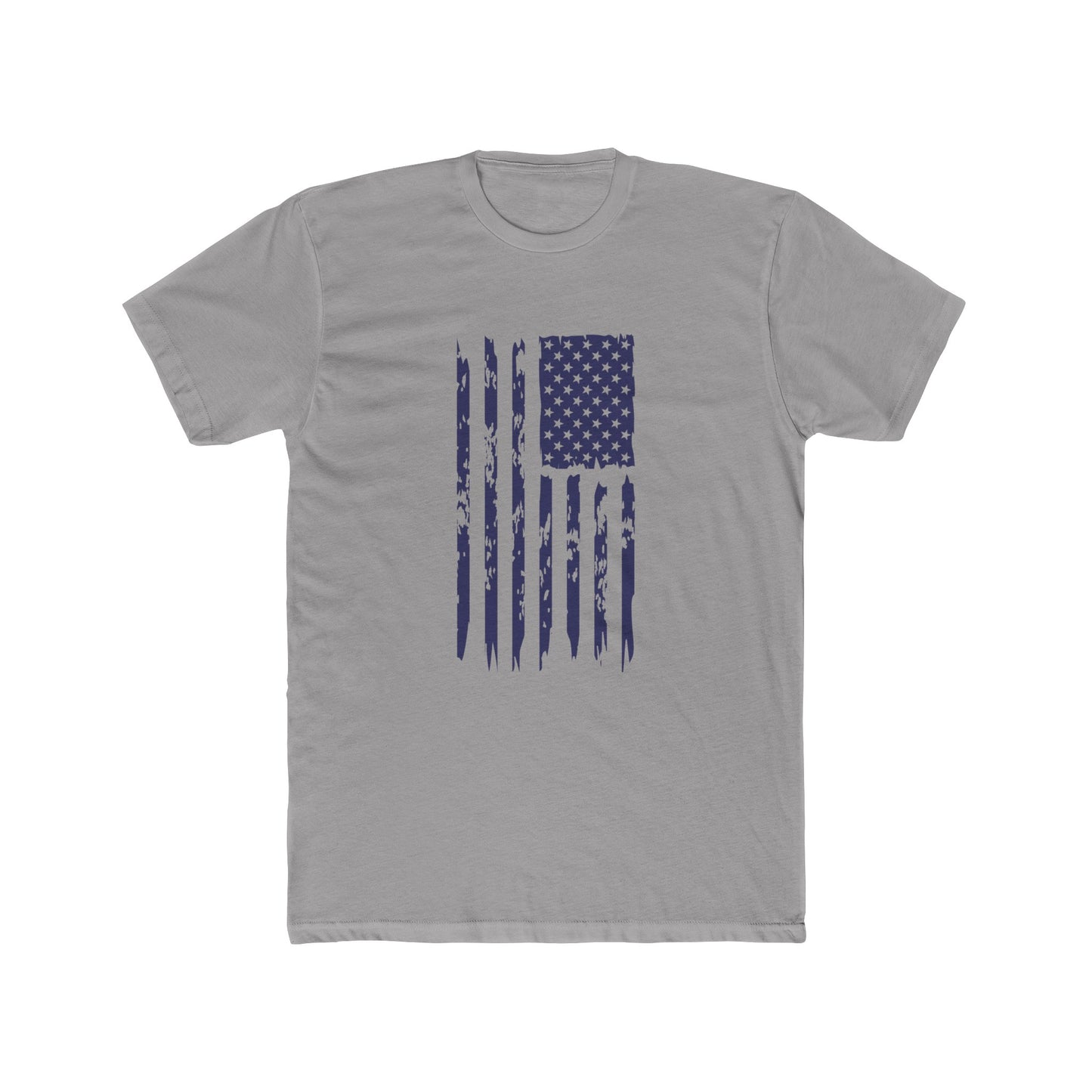 US Flag- Navy Blue Cotton Crew Tee