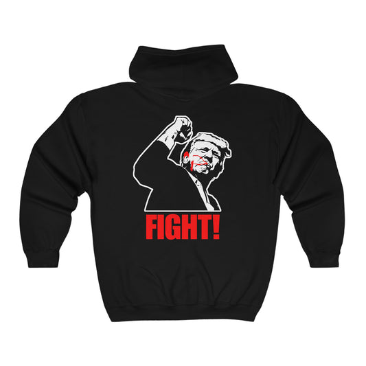 Trump Fight! Unisex Heavy Blend™ Full Zip Hoodie