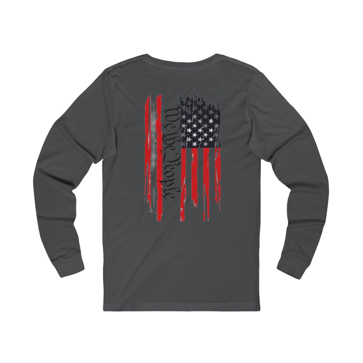 We The People 1776 Distressed American Flag Unisex Jersey Long Sleeve Tee