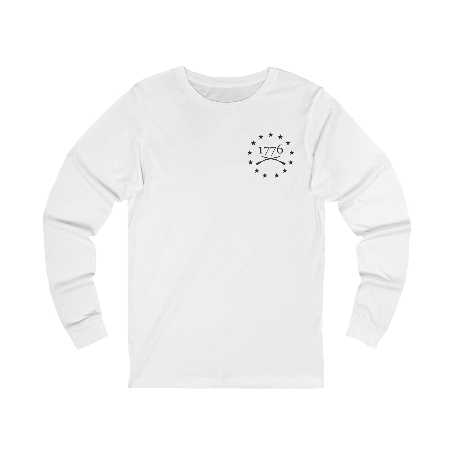 We The People 1776 Distressed American Flag Unisex Jersey Long Sleeve Tee