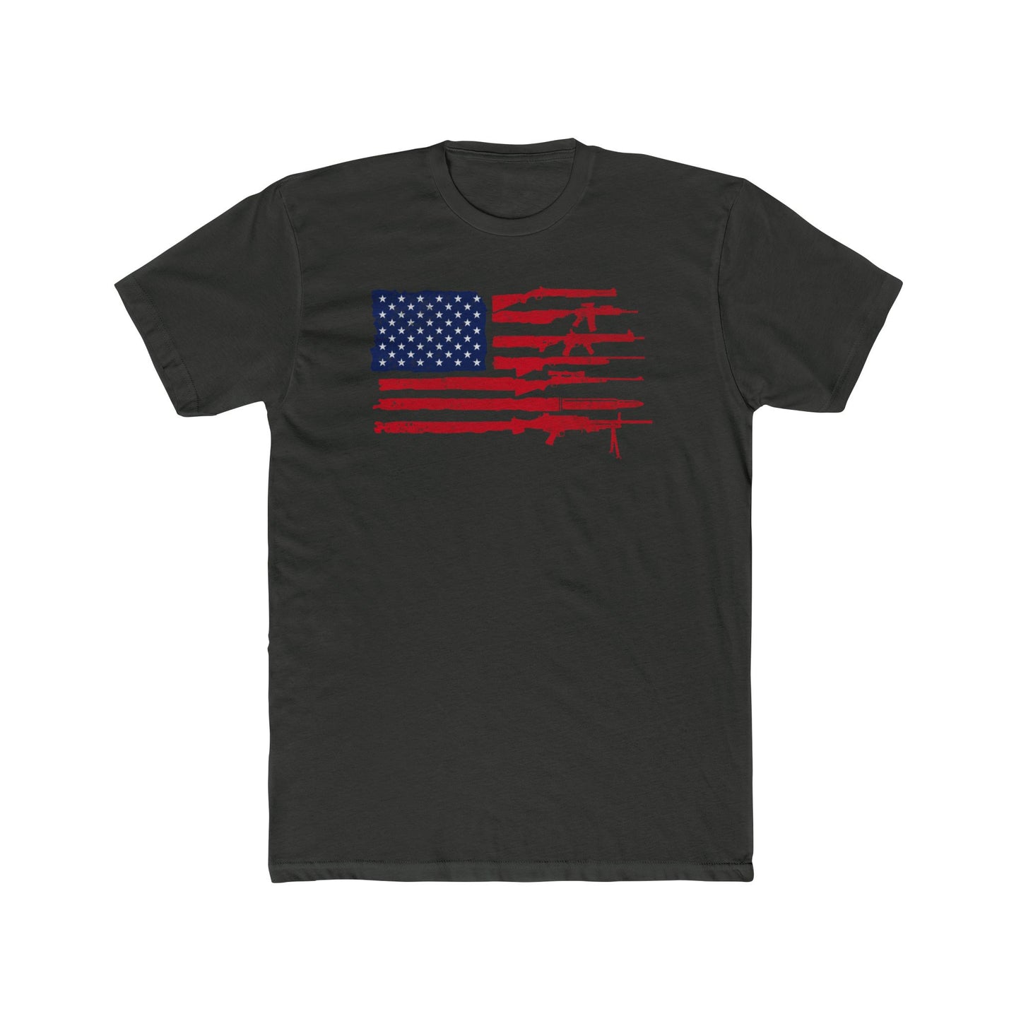 Flag of Guns, Red White & Blue Cotton Crew Tee