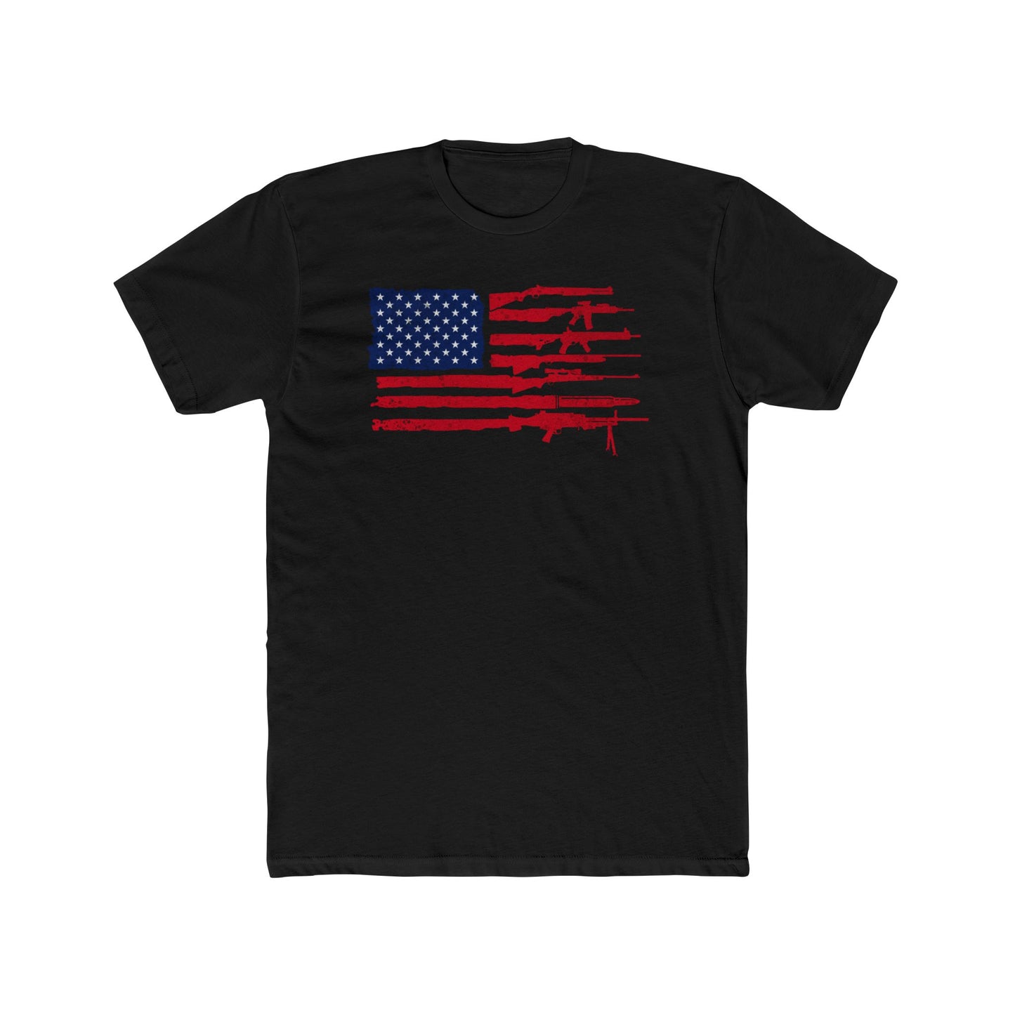 Flag of Guns, Red White & Blue Cotton Crew Tee