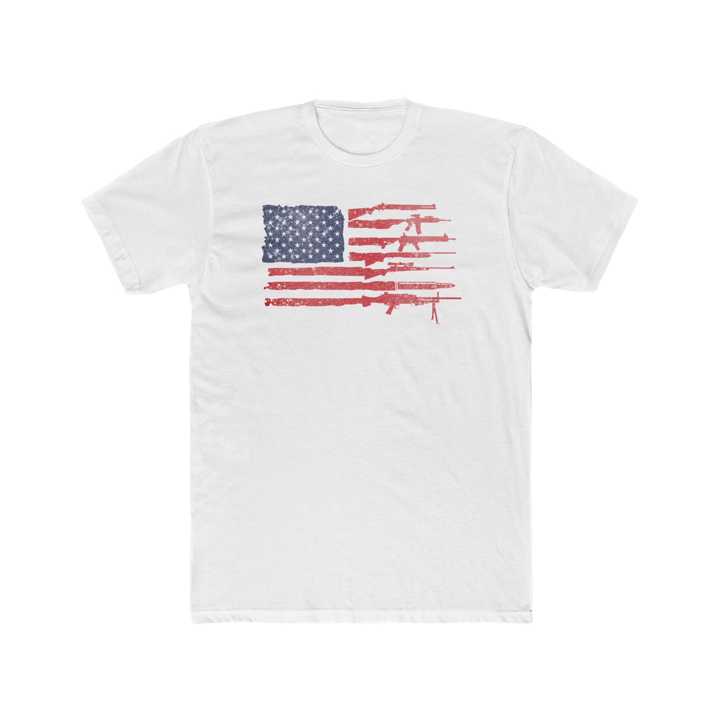 Flag of Guns, Red White & Blue Cotton Crew Tee