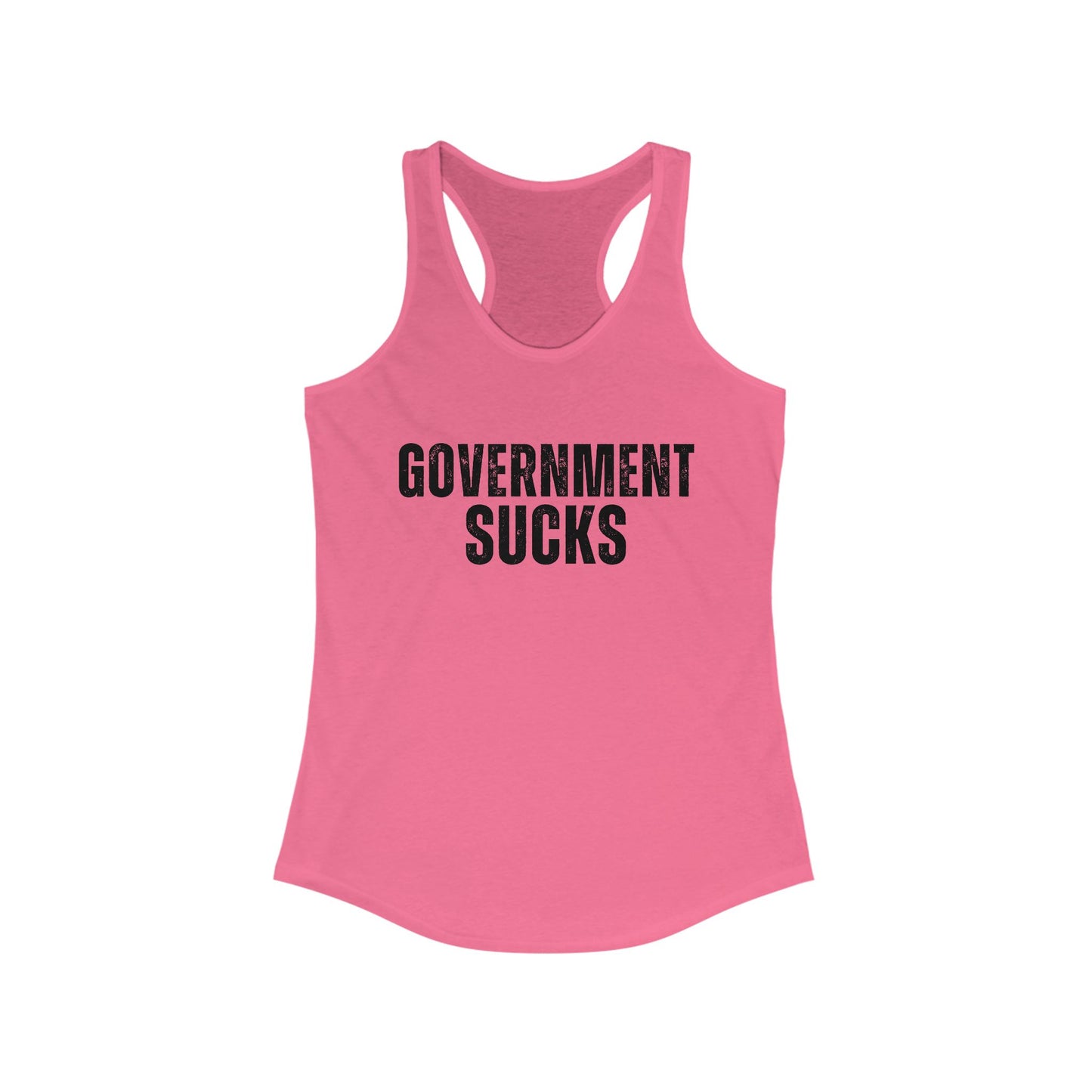 Government Sucks Women's Ideal Racerback Tank