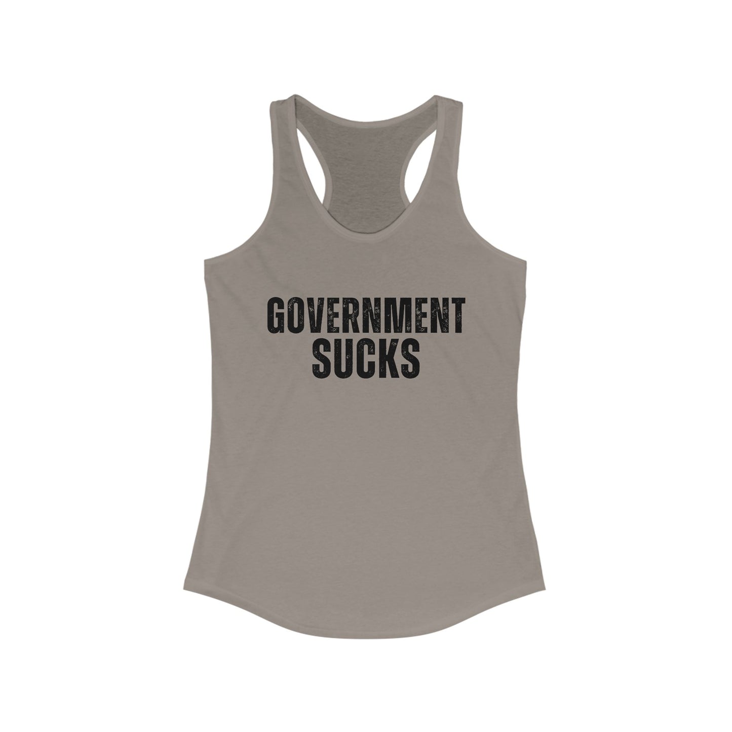 Government Sucks Women's Ideal Racerback Tank