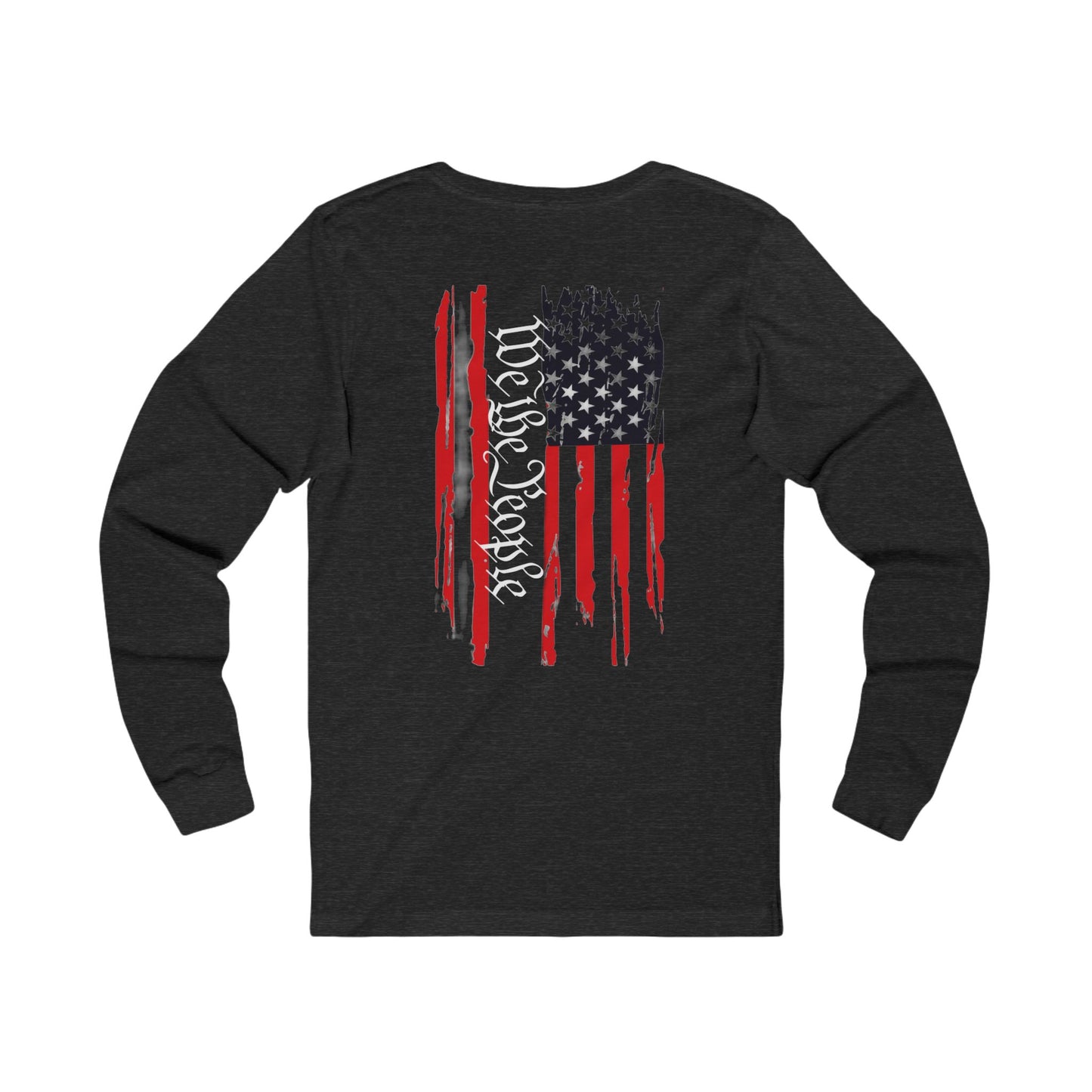 We The People 1776 Distressed American Flag Unisex Jersey Long Sleeve Tee