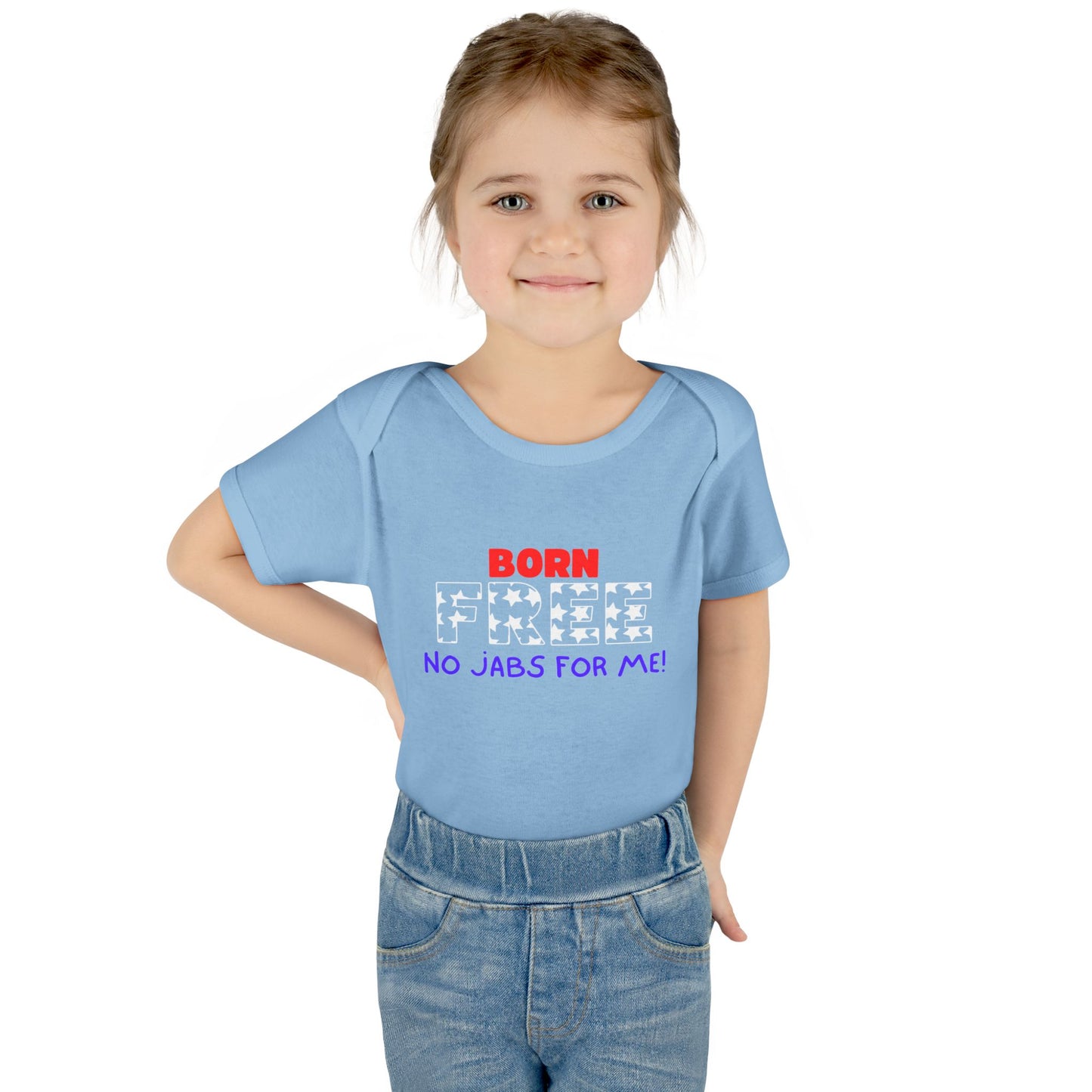 Born FREE, No Jabs For Me! Infant Baby Rib Bodysuit